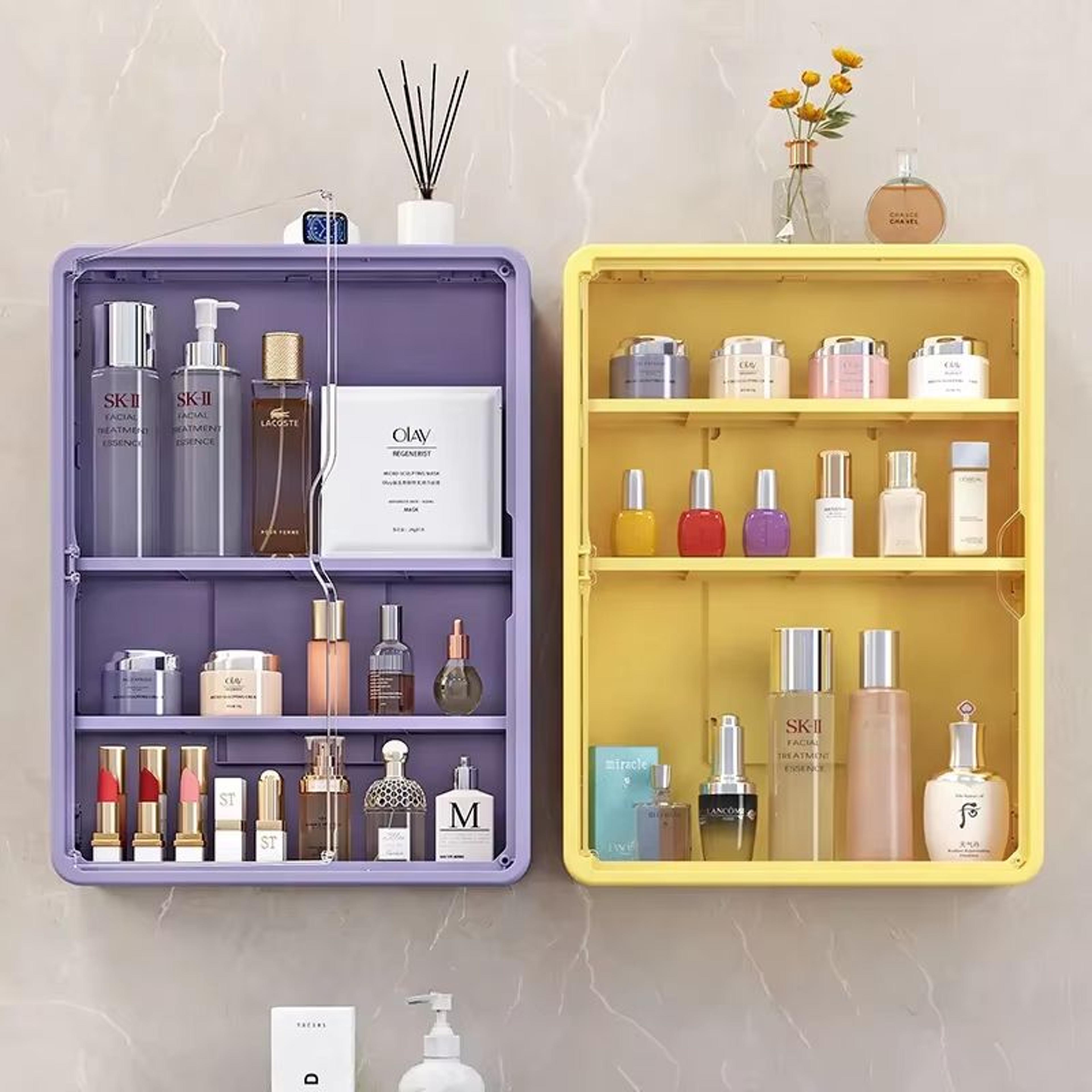 clearview multi layer no drill bathroom organizer cabinet with removable shelves