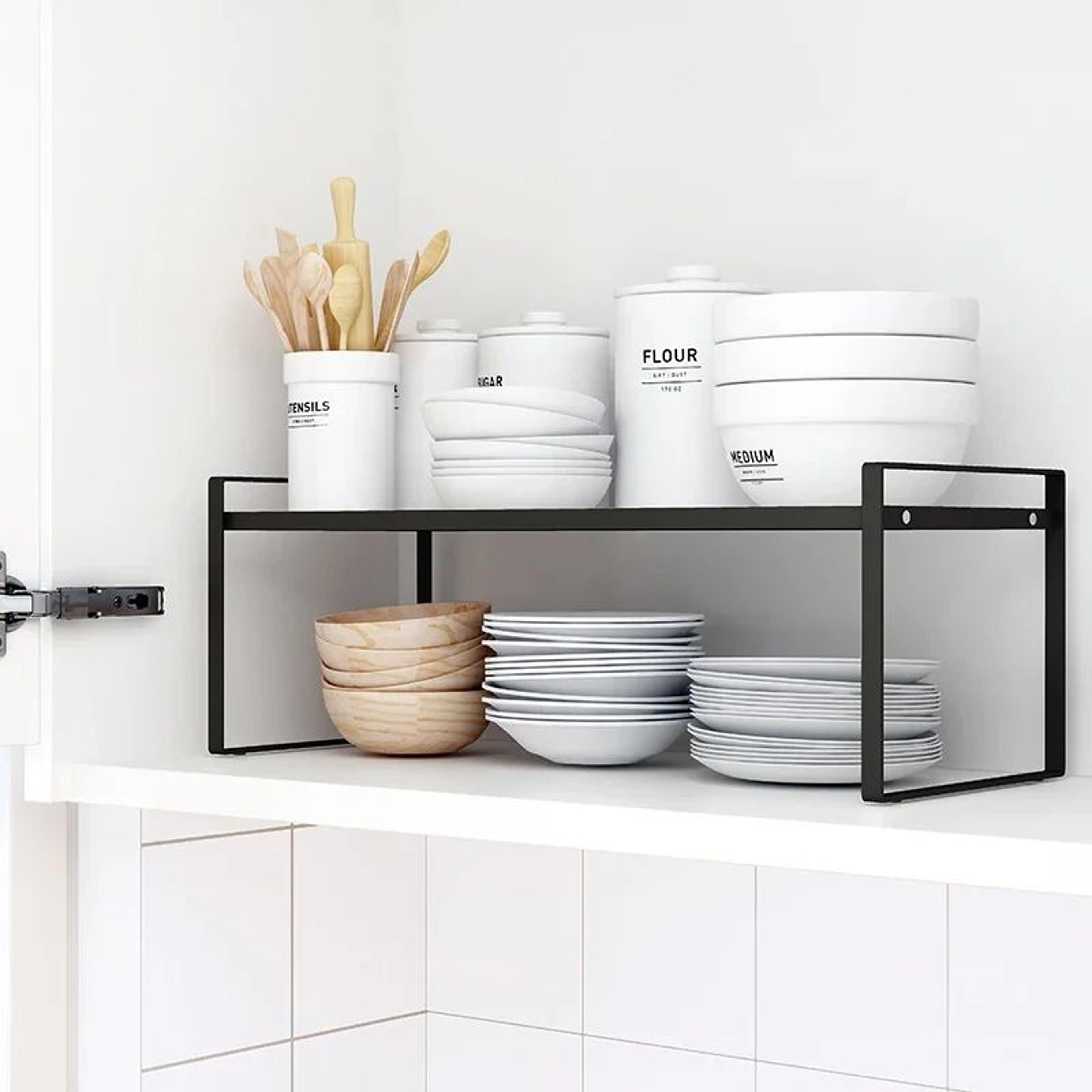 steelflow over sink dish drying rack with cutlery holder and storage shelf