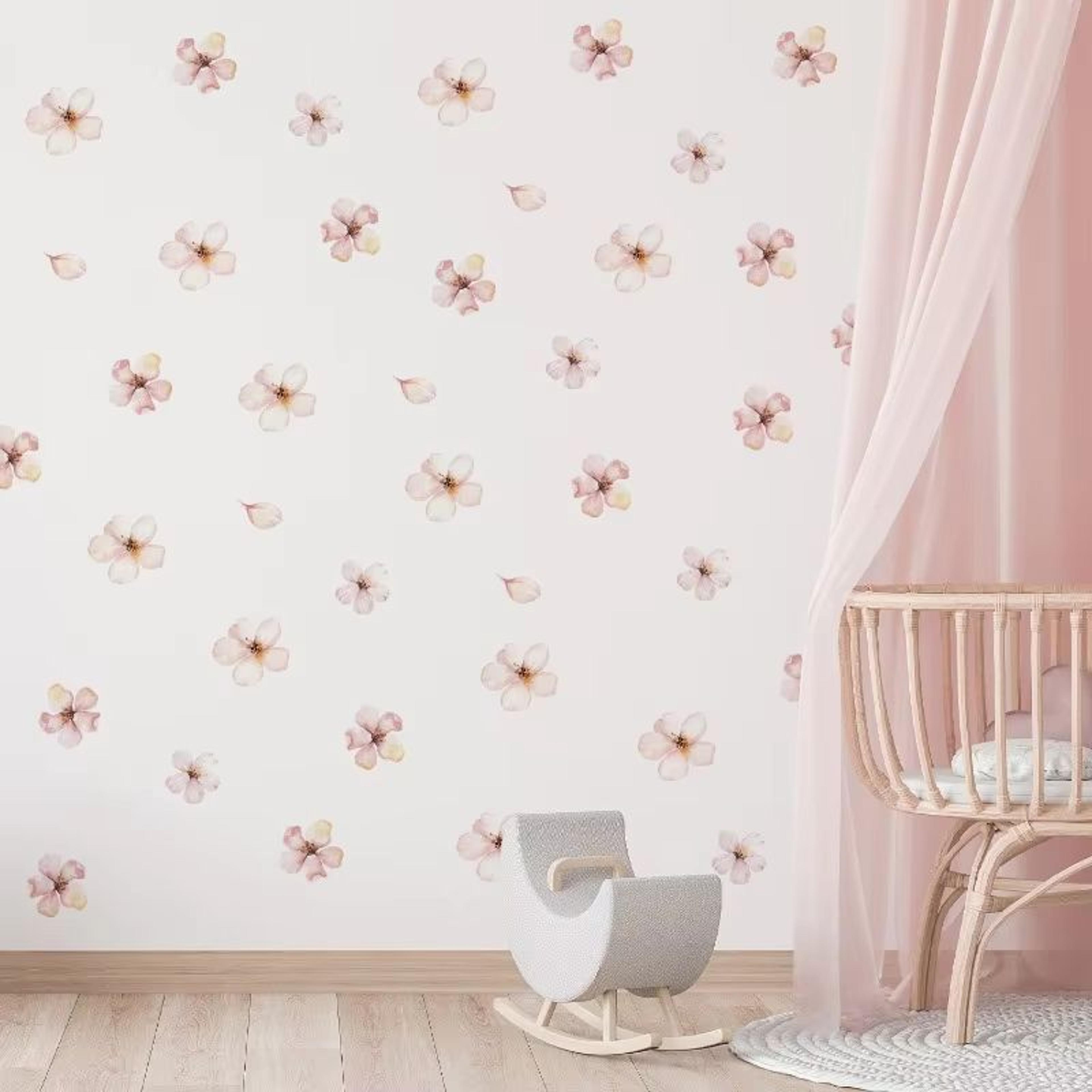 floral vine wall sticker set for living room bedroom peel and stick decor