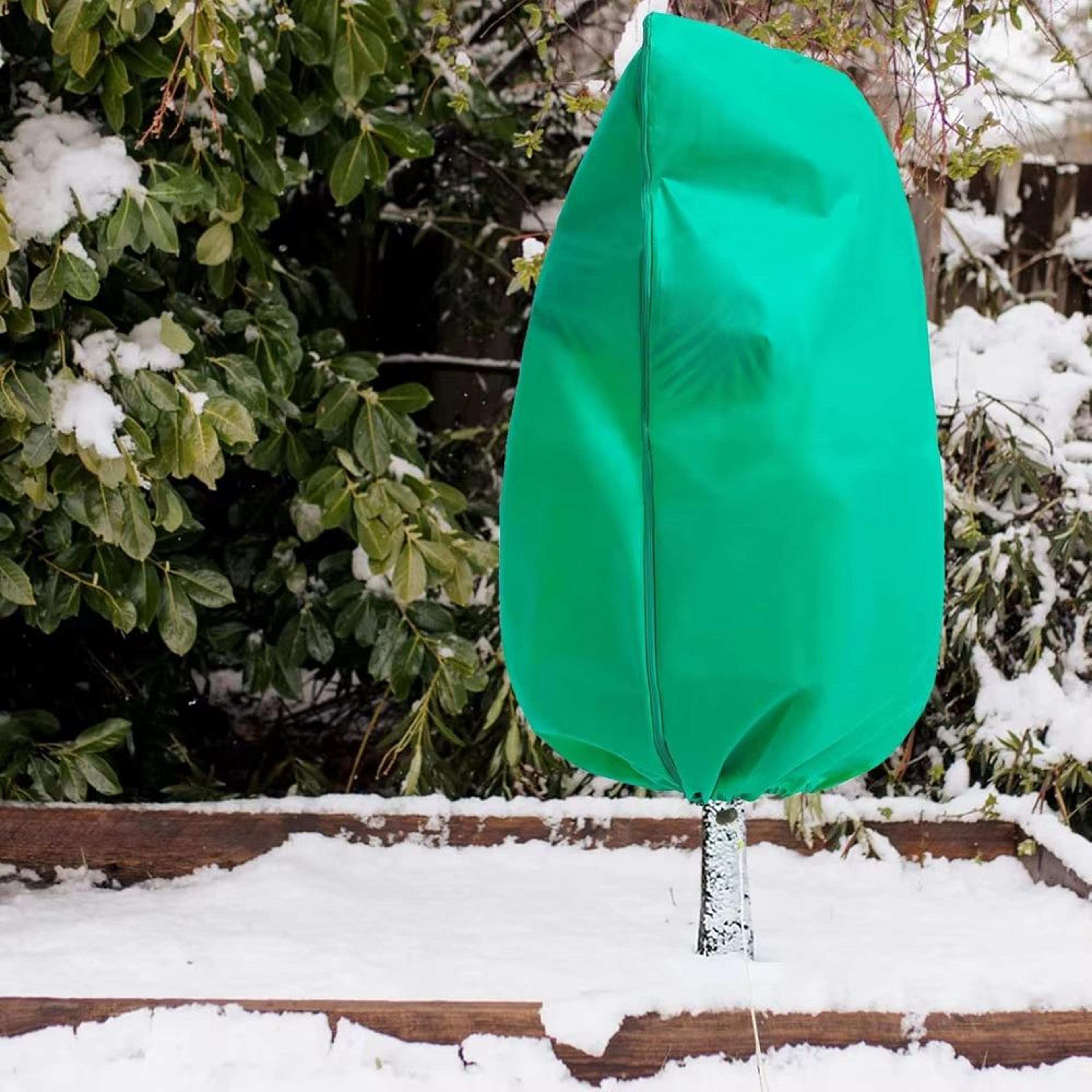 reusable frost protection plant cover with zipper drawstring anti freeze garden blanket