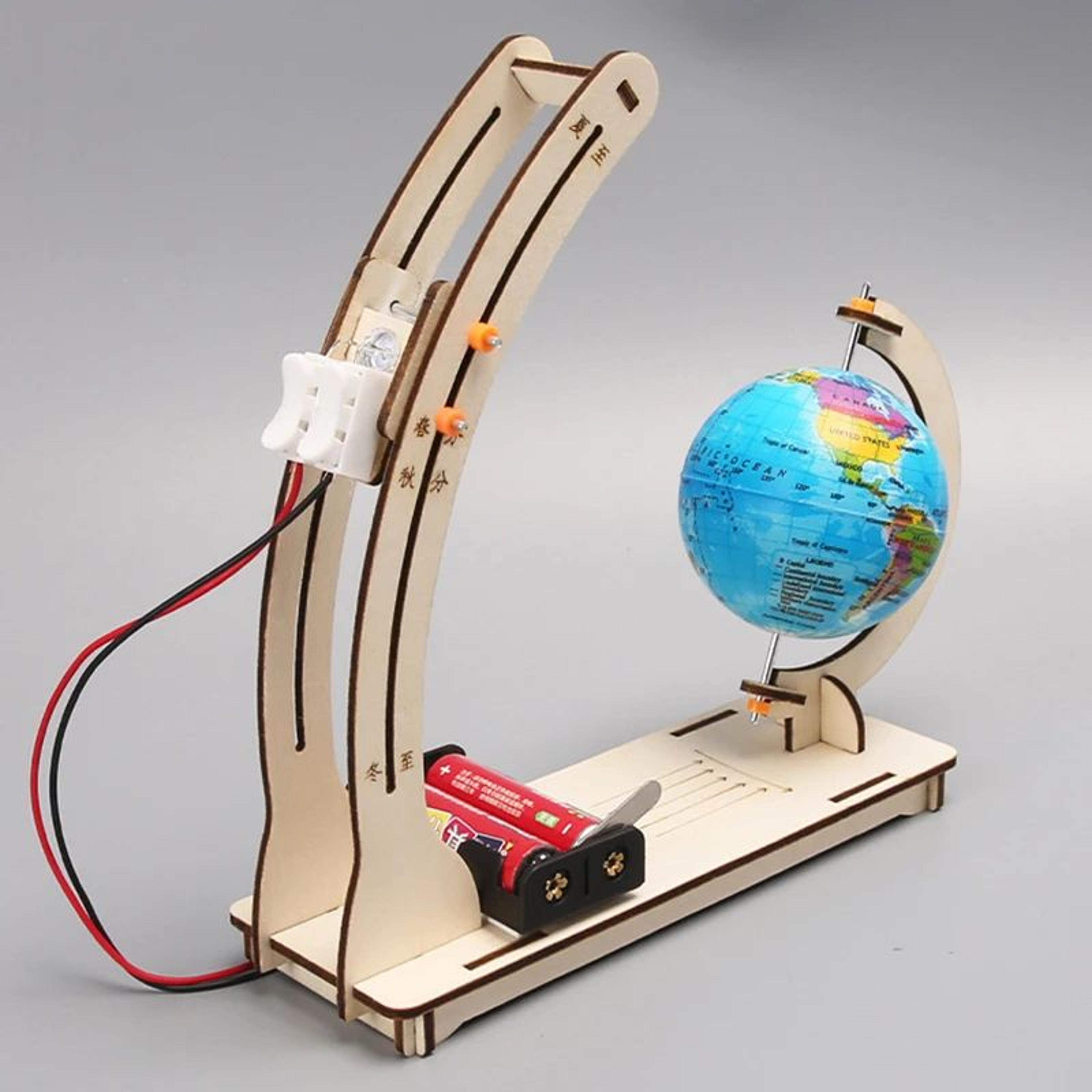 diy earth day night cycle stem science kit educational rotation model toy