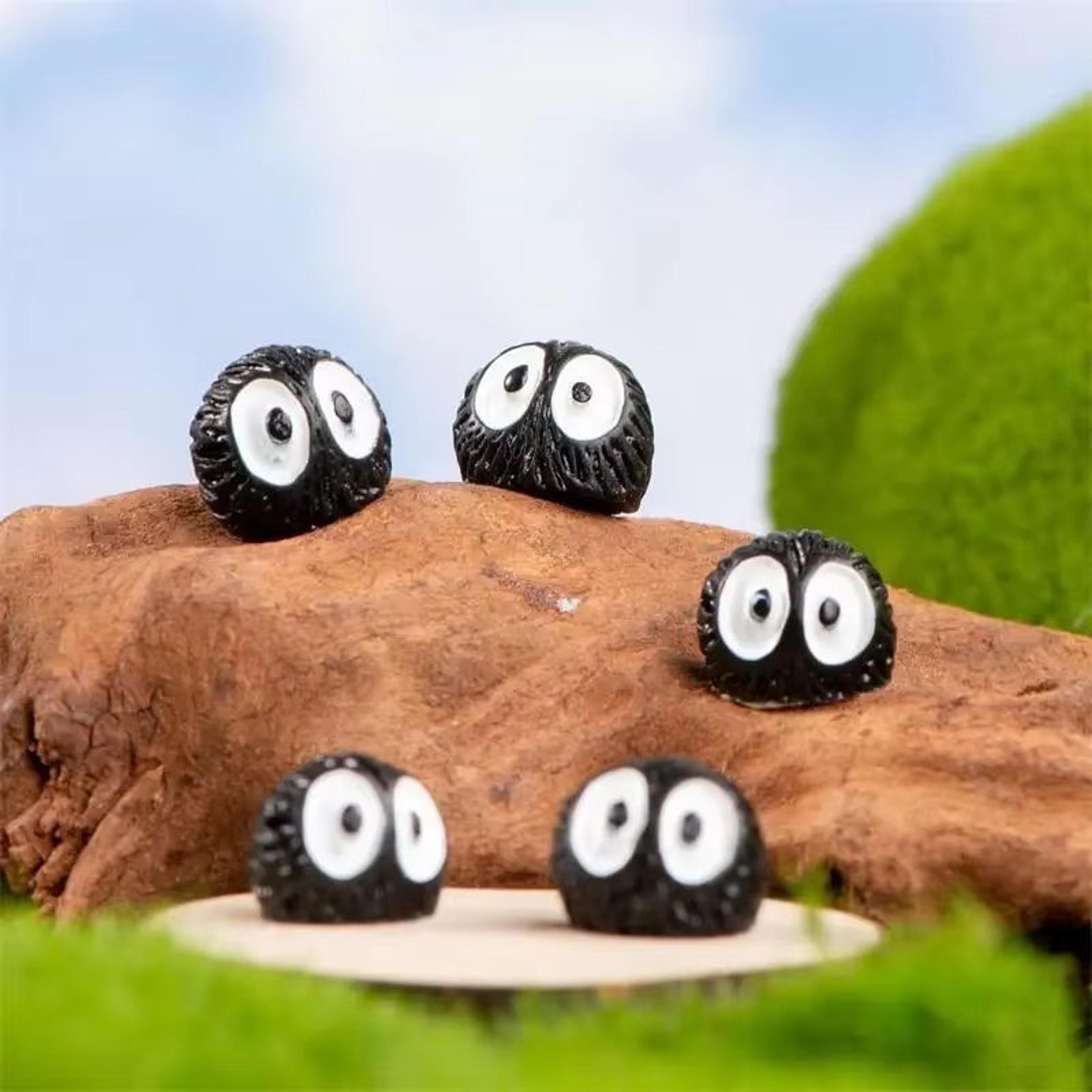 mini dust ball elf resin figurines set for fairy garden and micro landscape decor