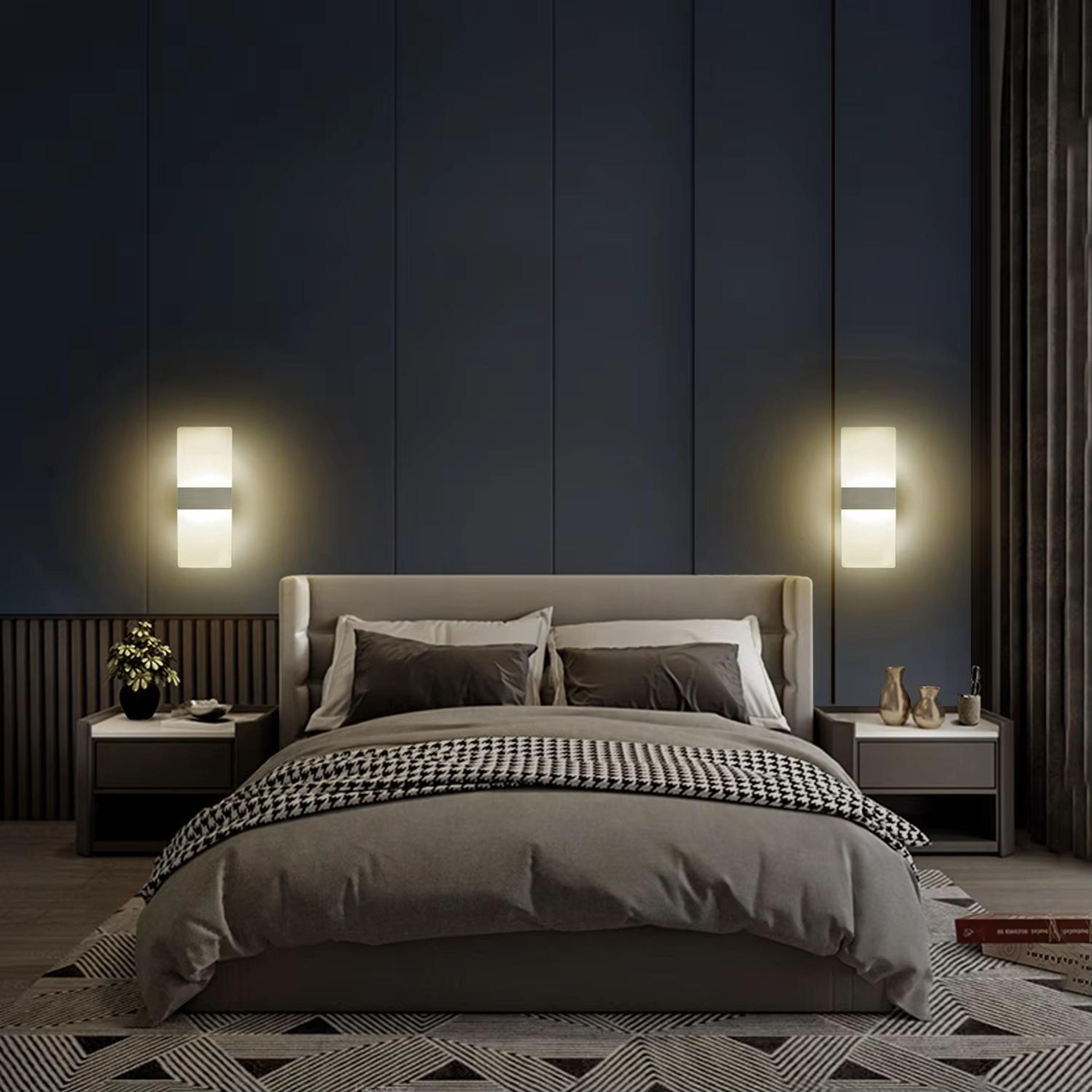 modern minimalist led wall sconce light for bedroom and living room