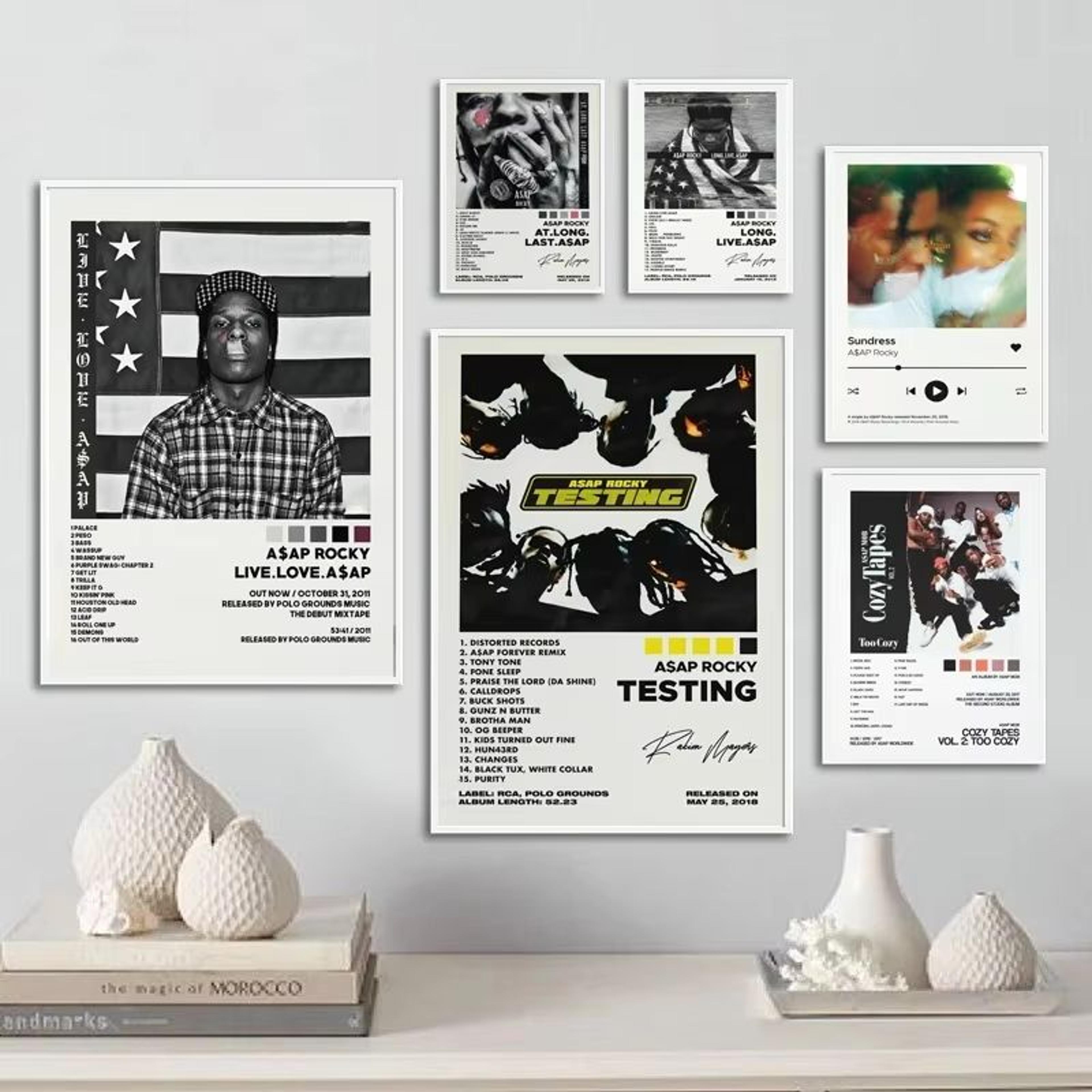 asap rocky testing album cover canvas poster aesthetic wall art