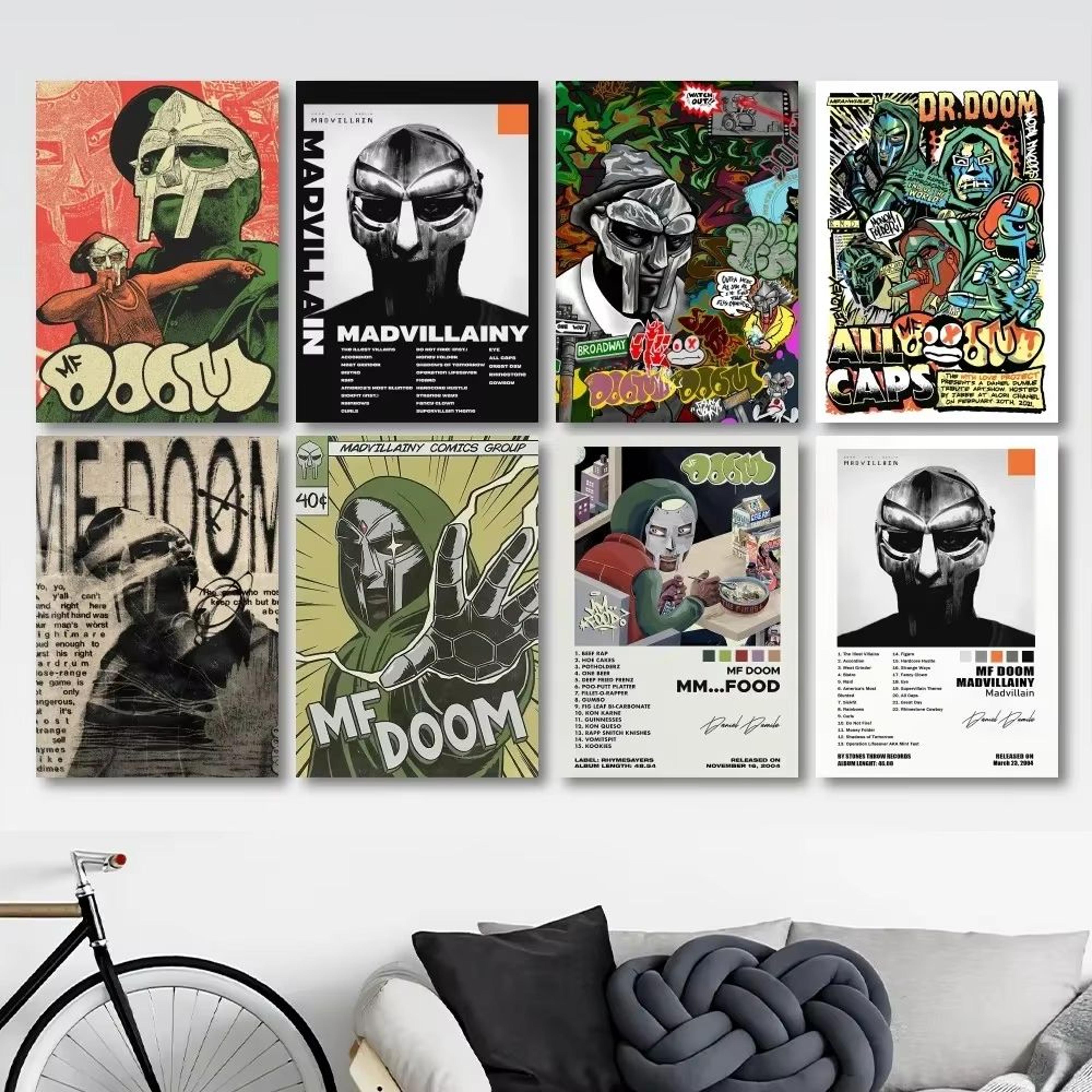 mf doom album cover canvas wall art poster for music lovers room decor