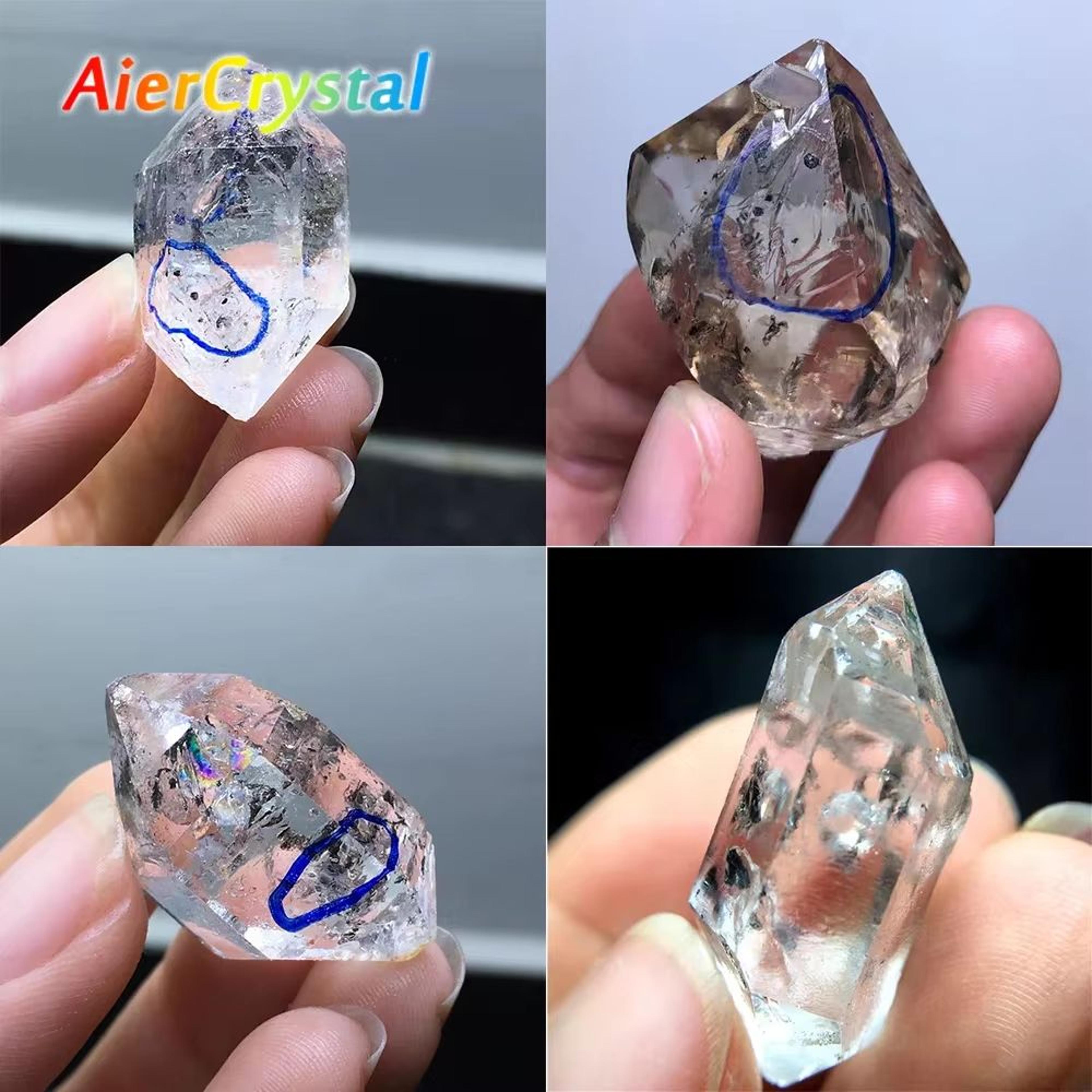 herkimer diamond crystal sand art – natural energy reiki guardian stone decor