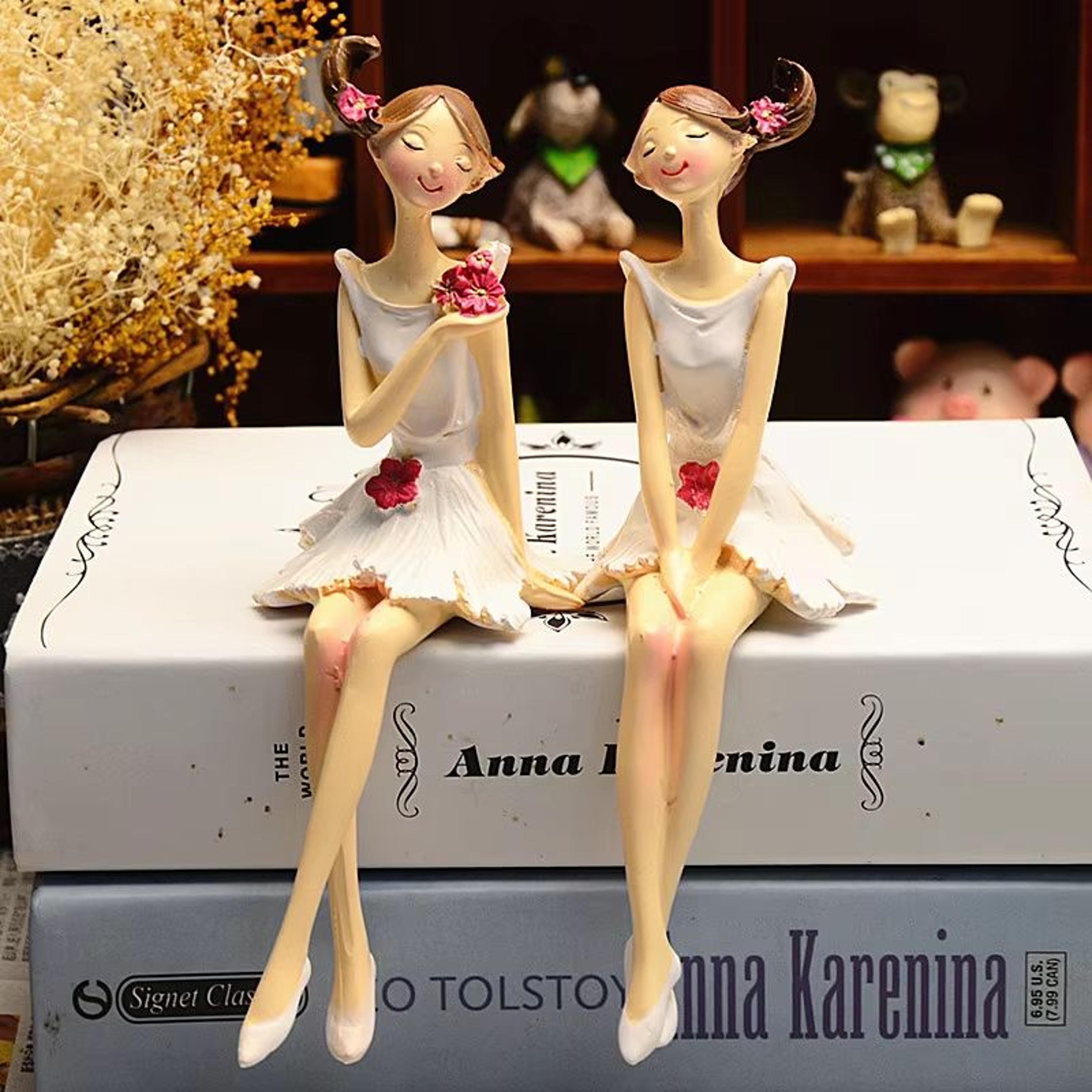 nordic angel fairy resin figurine set home garden decor