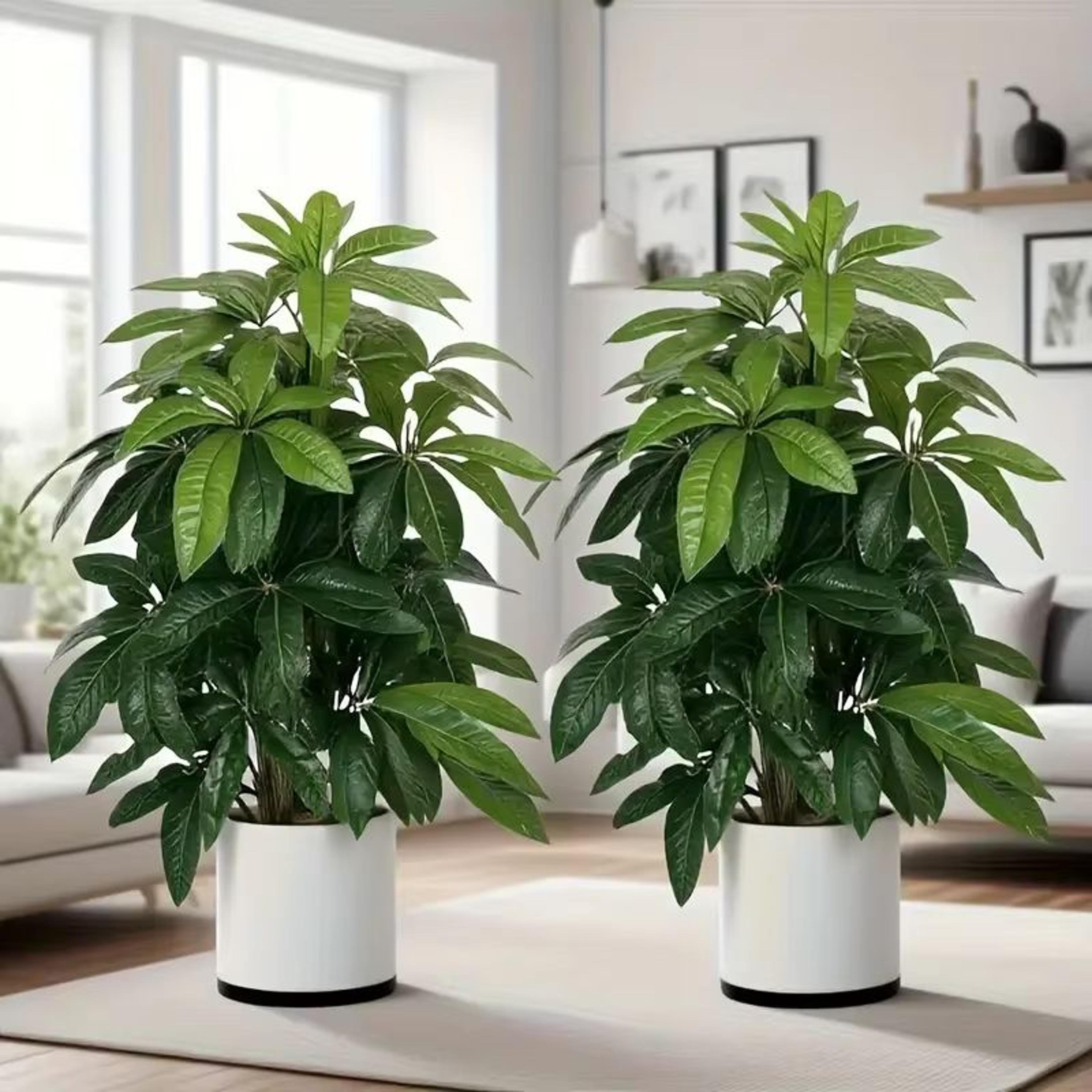 large artificial money tree palm realistic tropical plant for indoor outdoor decor