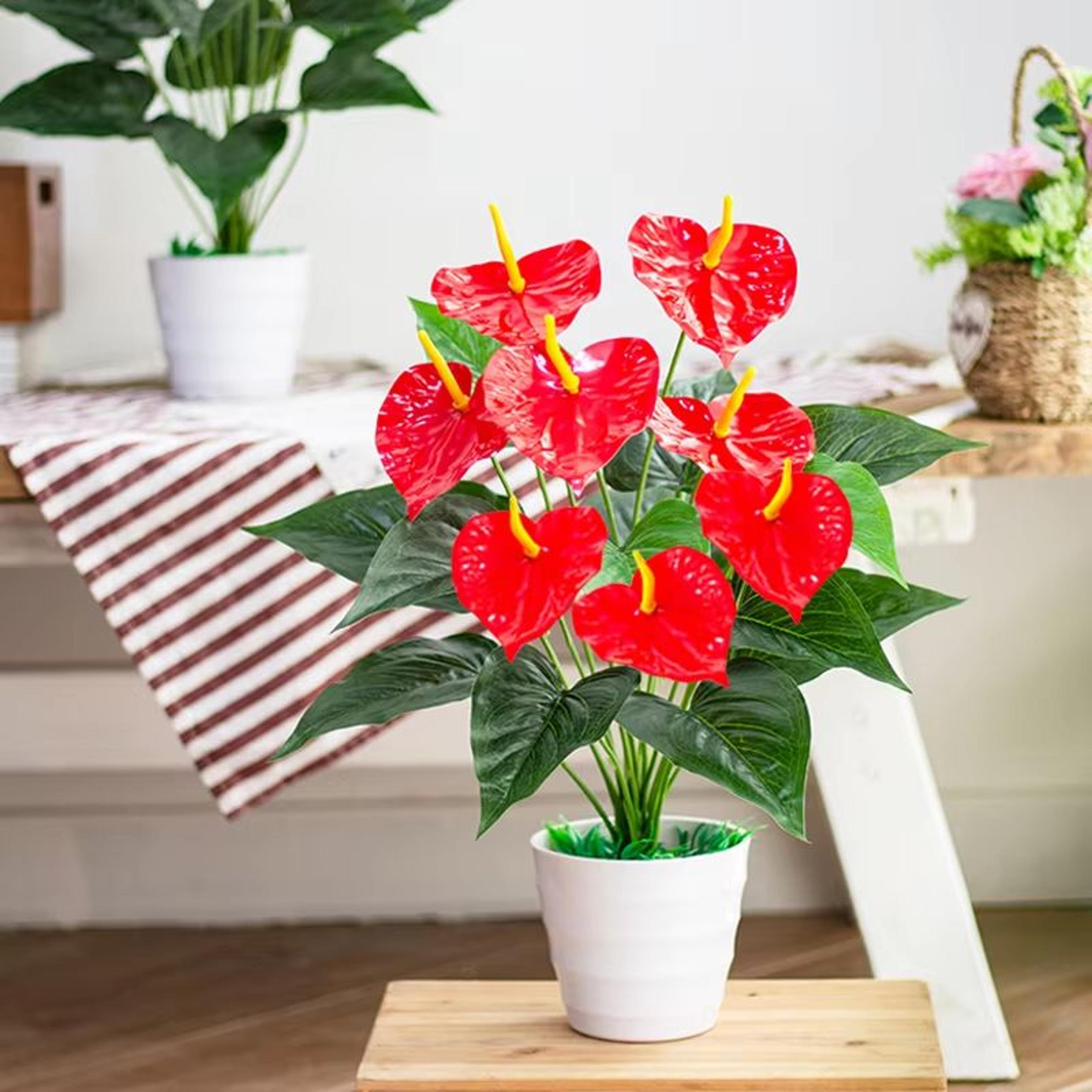 lifelike artificial monstera leaf stem 20.87in tropical palm decor for indoor outdoor styling