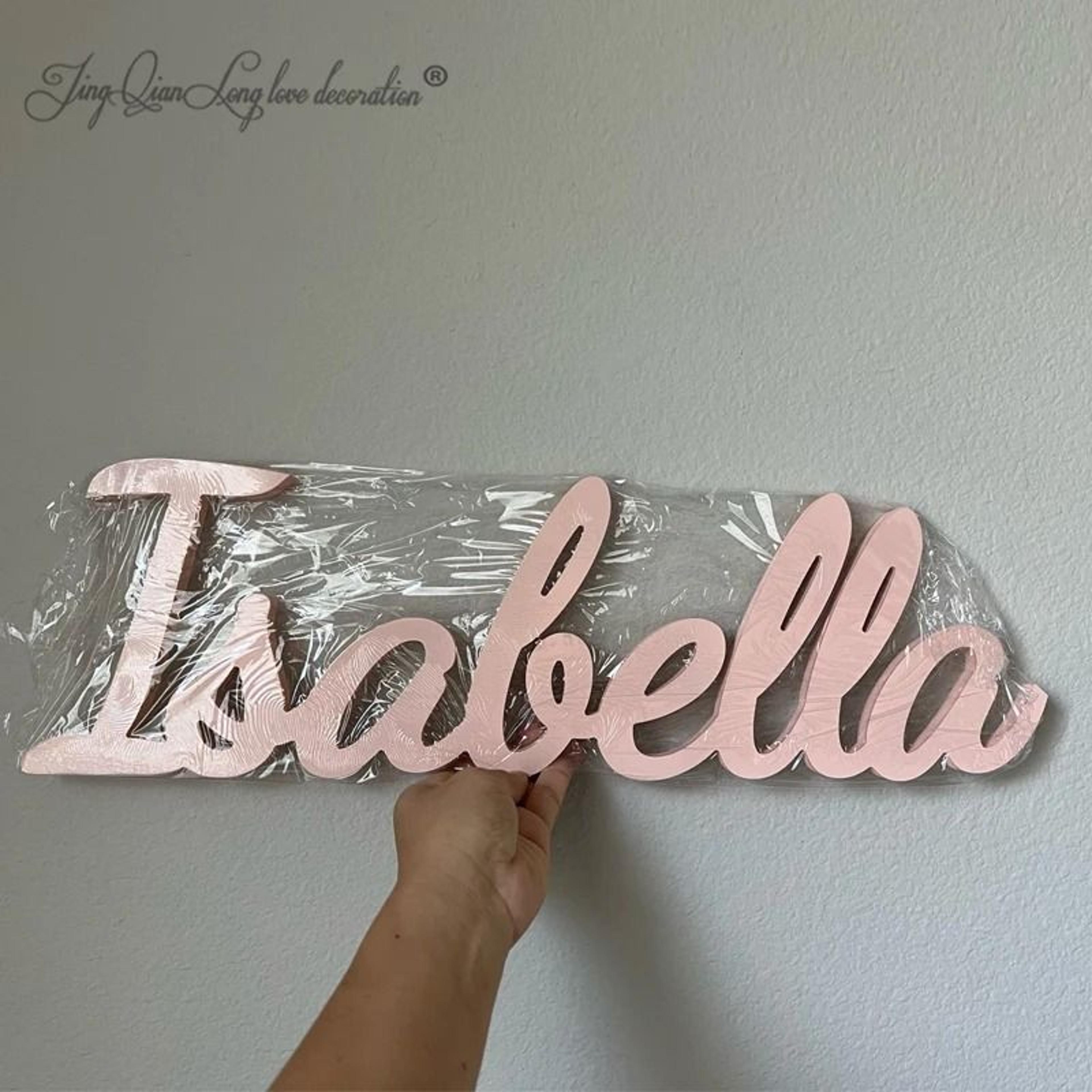 custom wooden name sign with base – personalized word decor for home and events