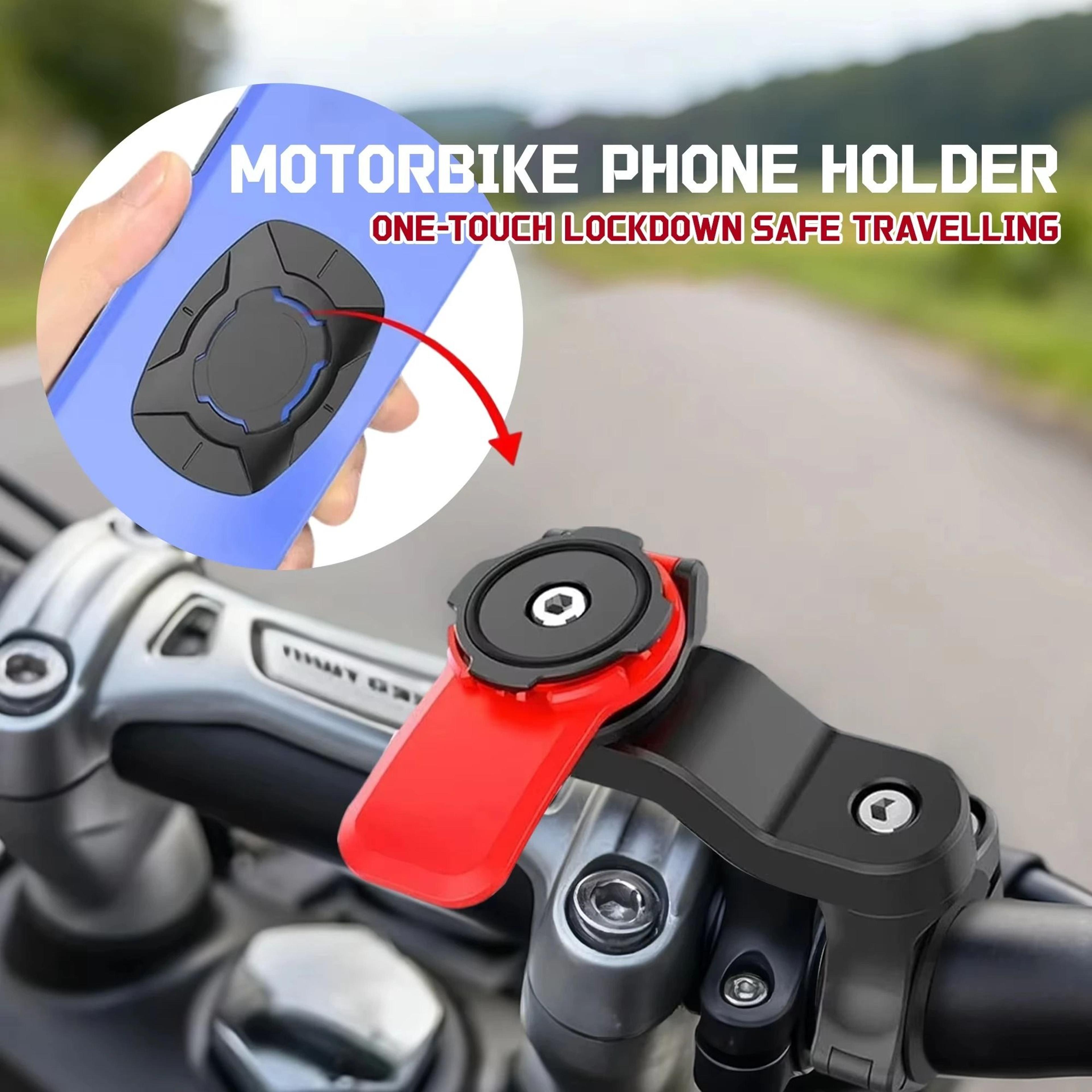 magnetic vacuum phone mount 360° rotating folding motorcycle bike holder