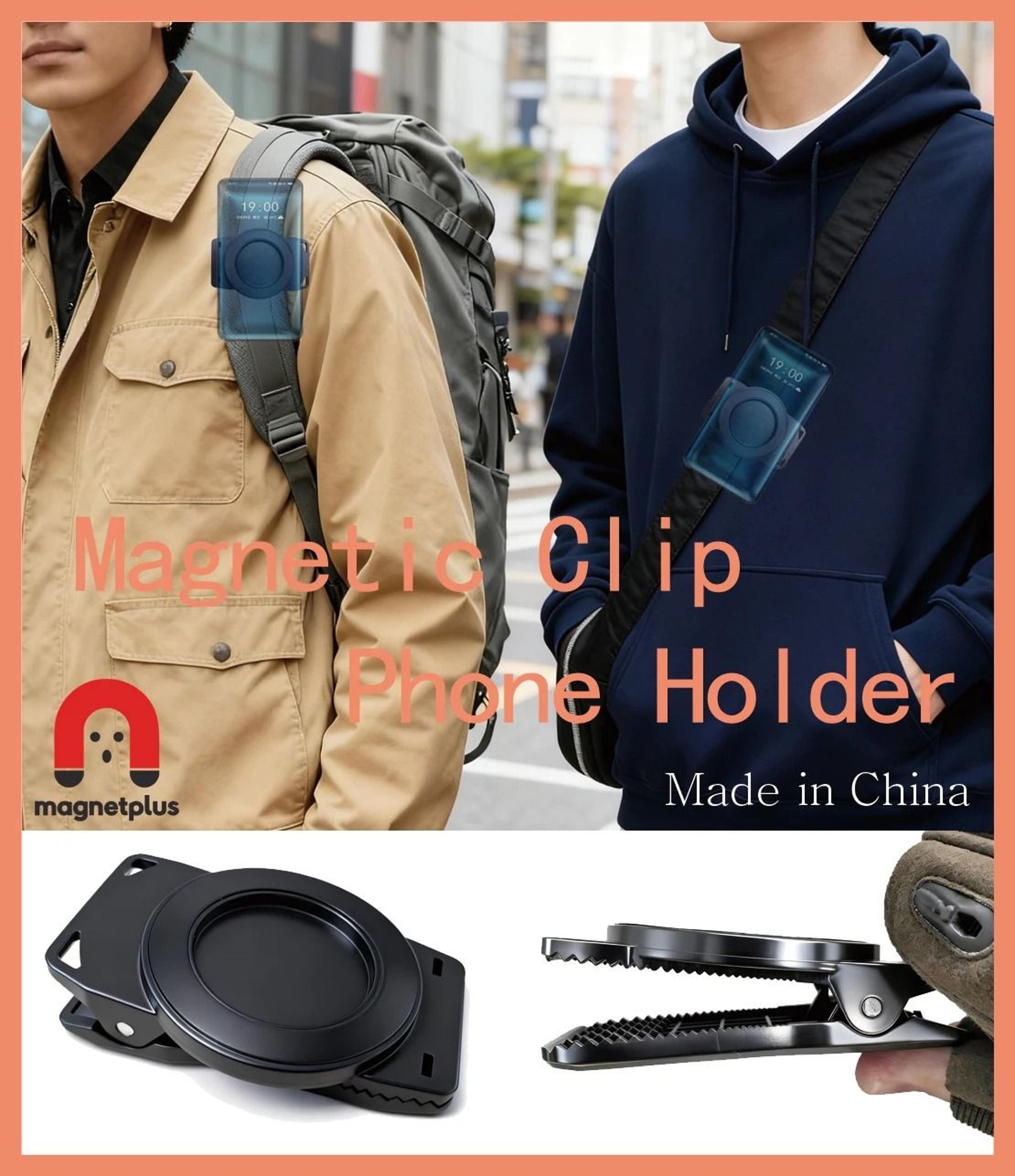 magnetic belt clip phone holder hands free magsafe backpack mount with hook