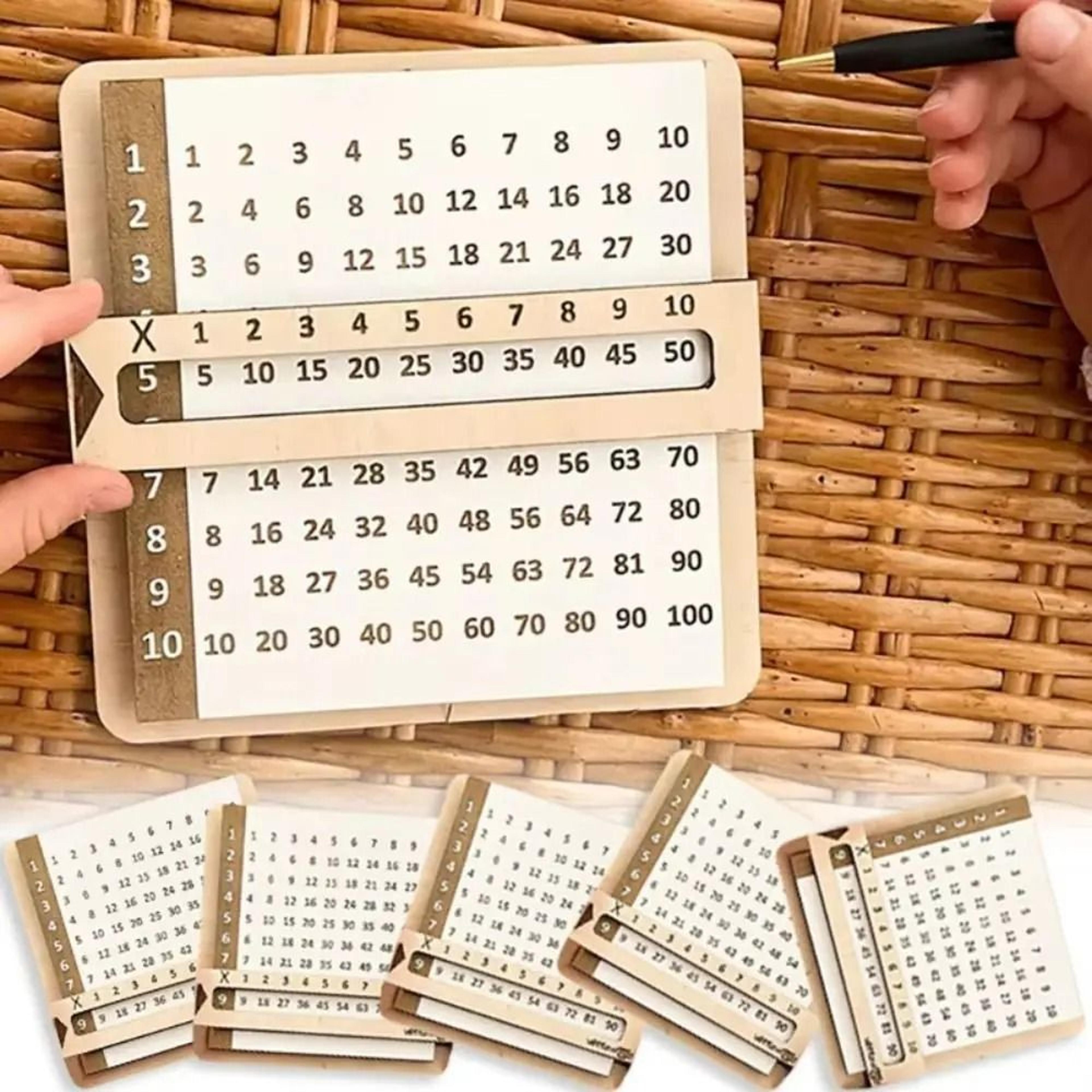 montessori wooden multiplication board educational math toy for kids learning counting