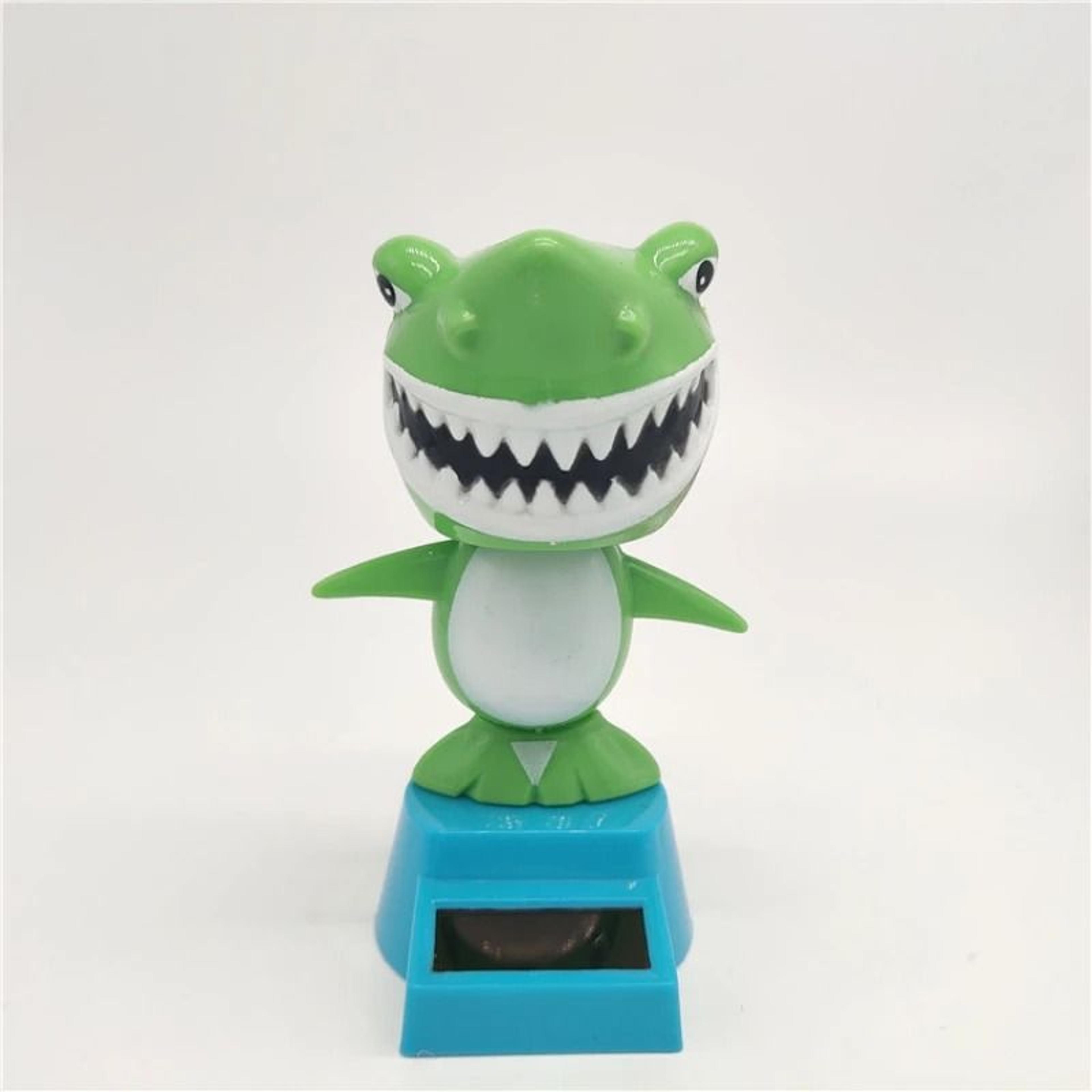 solar powered dancing shark dashboard car ornament