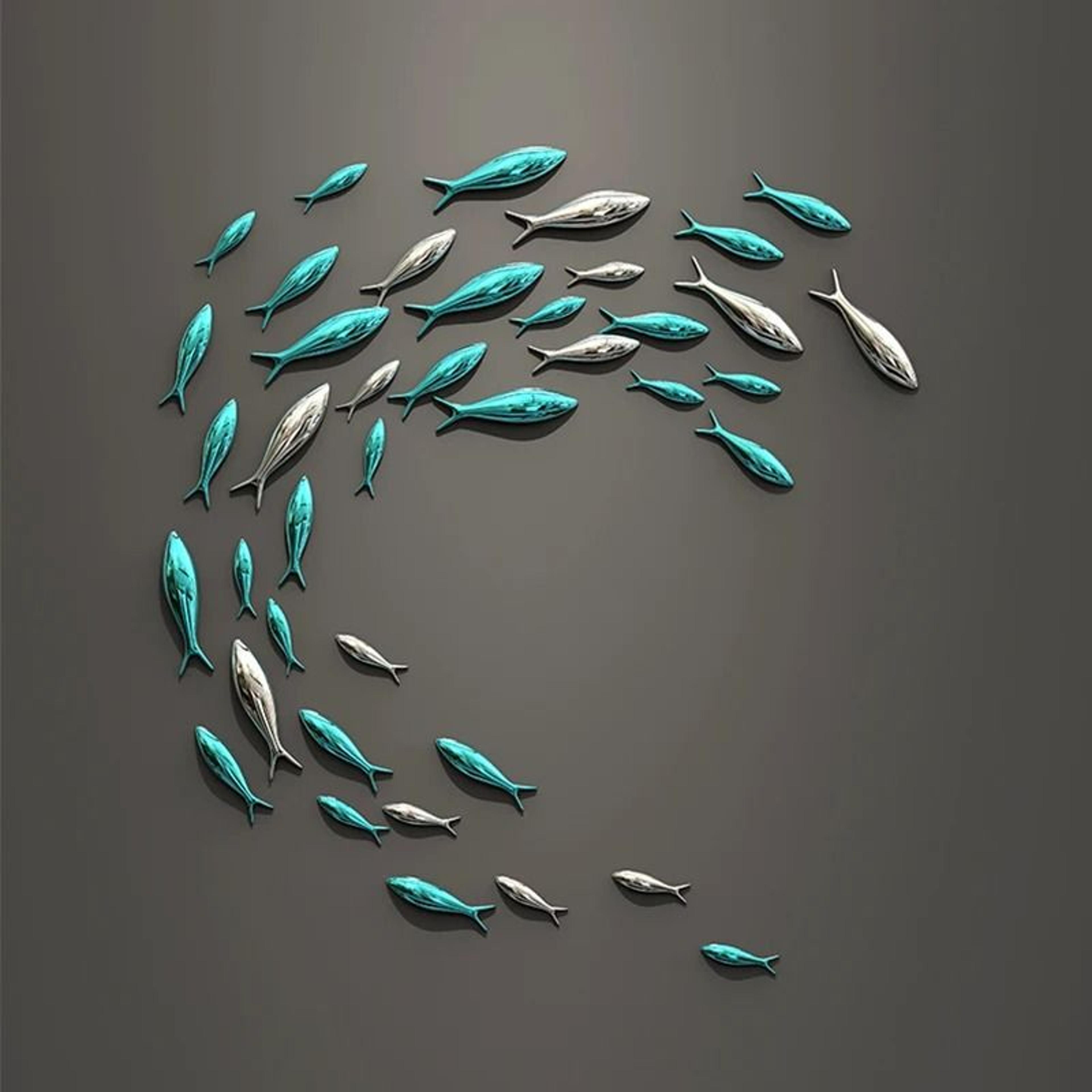 3d electroplated fish wall decoration pendant