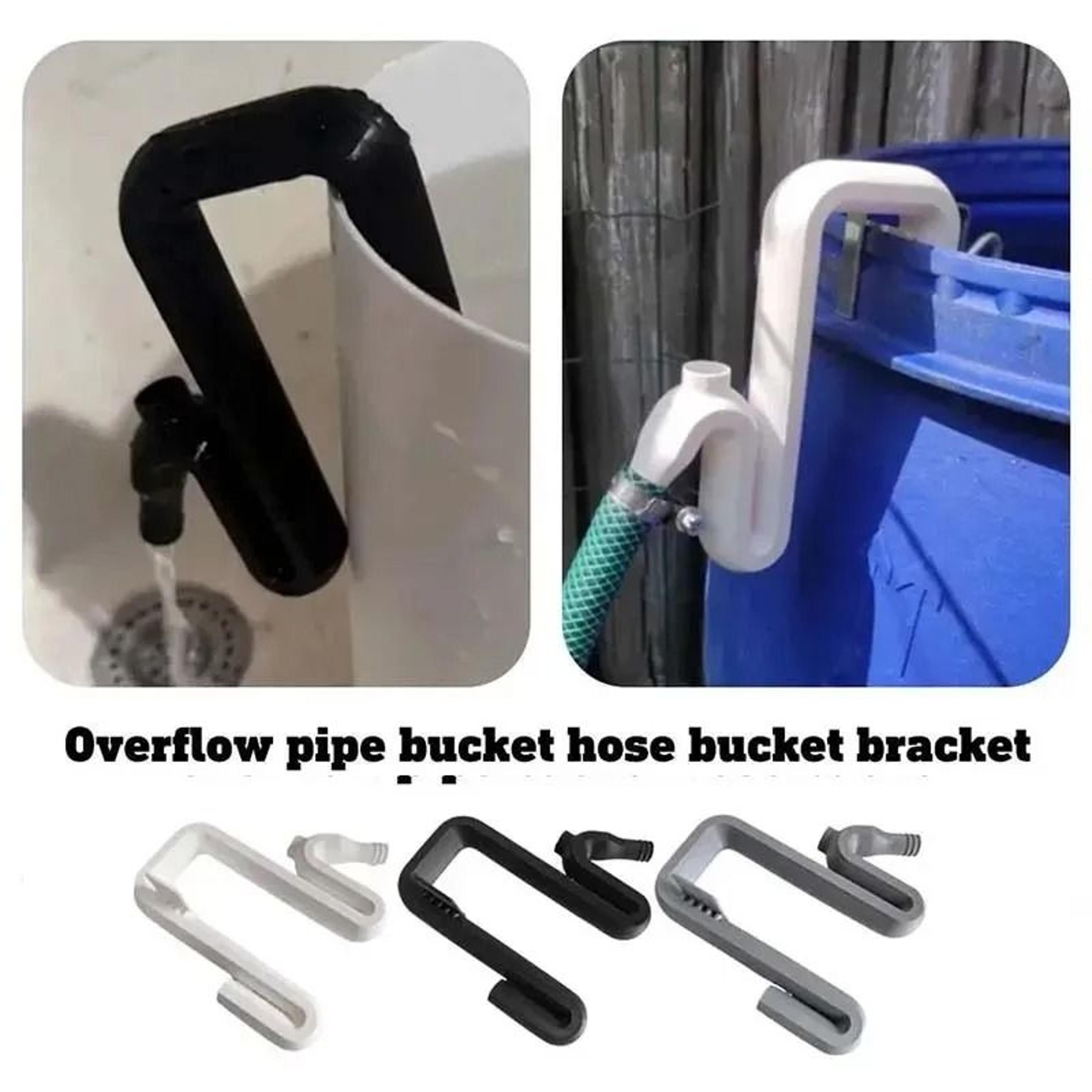 self-priming rainwater transfer hose with no-drill overflow drain system