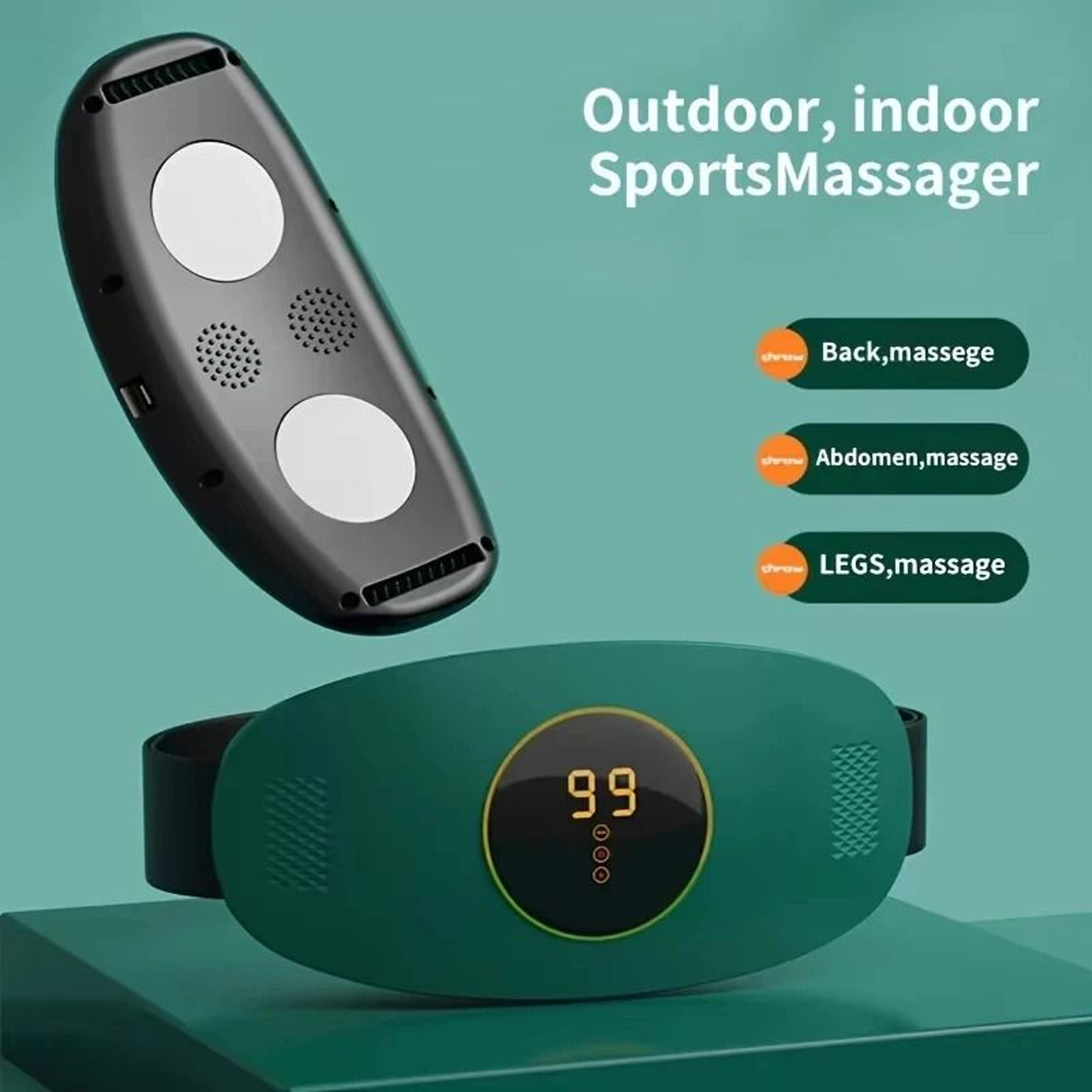 rechargeable ems slimming waist belt with vibration massage support