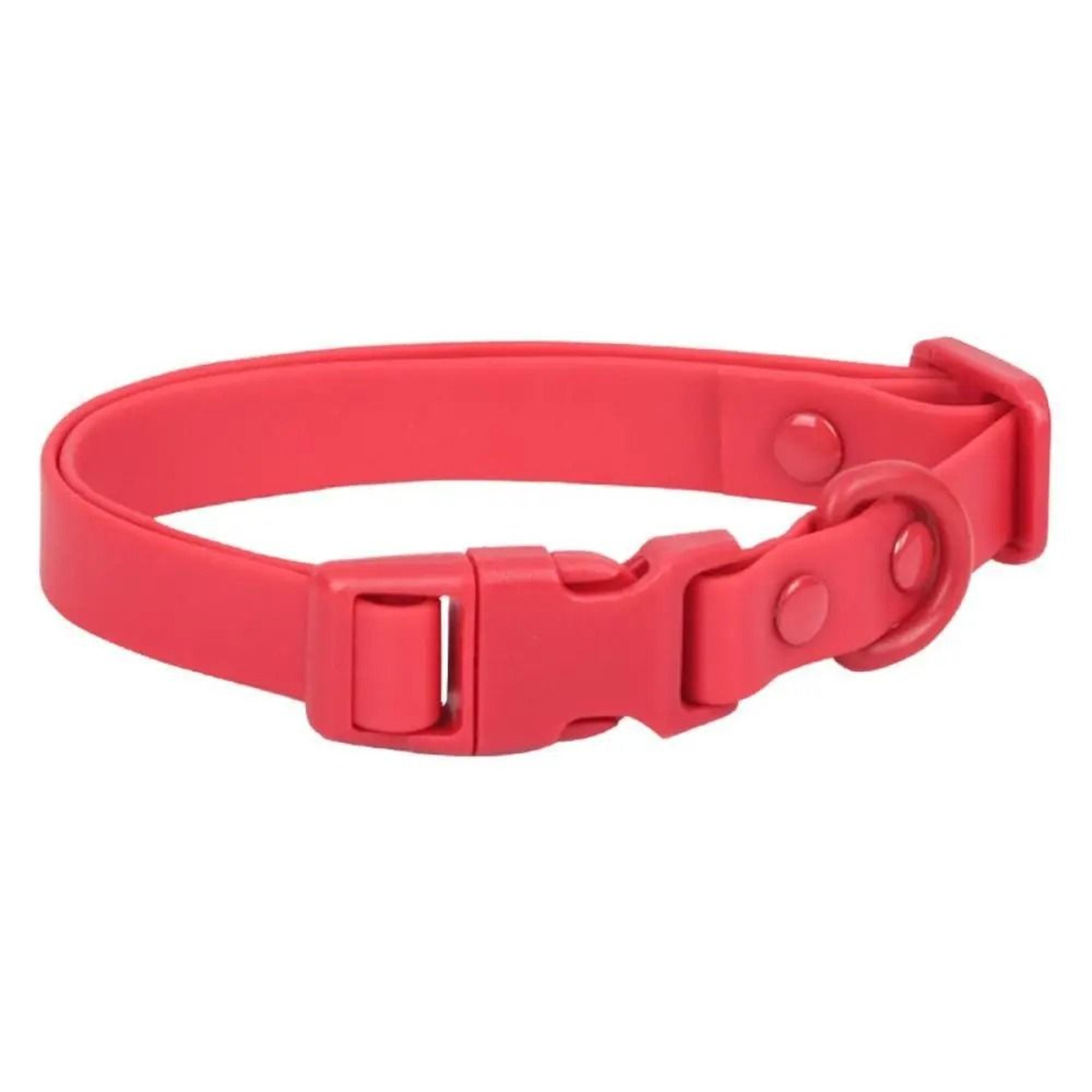 waterproof adjustable elastic pet collar with safety buckle for dogs & cats