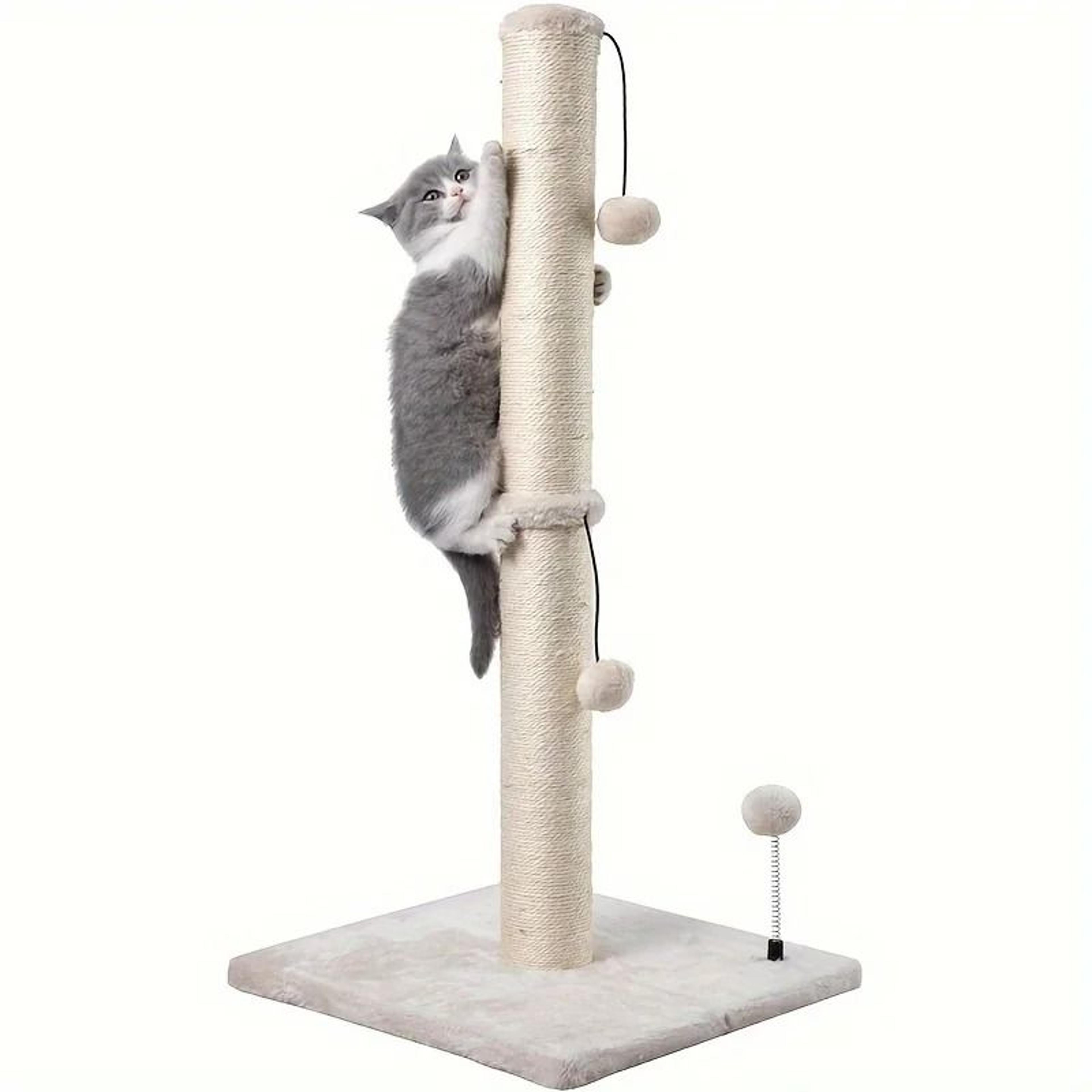 34 inch premium sisal cat scratching post with hanging ball for indoor cats
