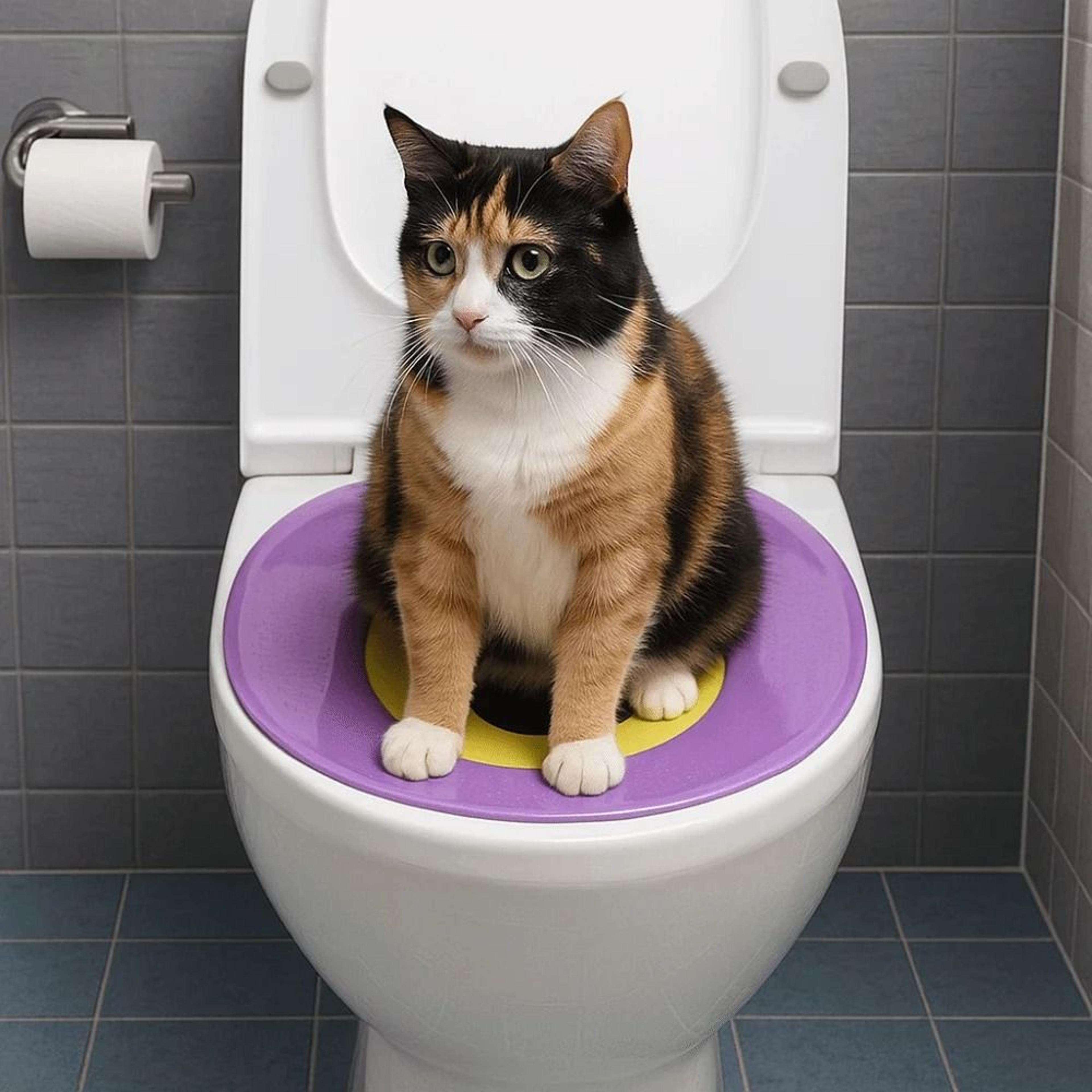 portable pet toilet trainer & travel litter box | washable non slip reusable potty tray for cats & small pets
