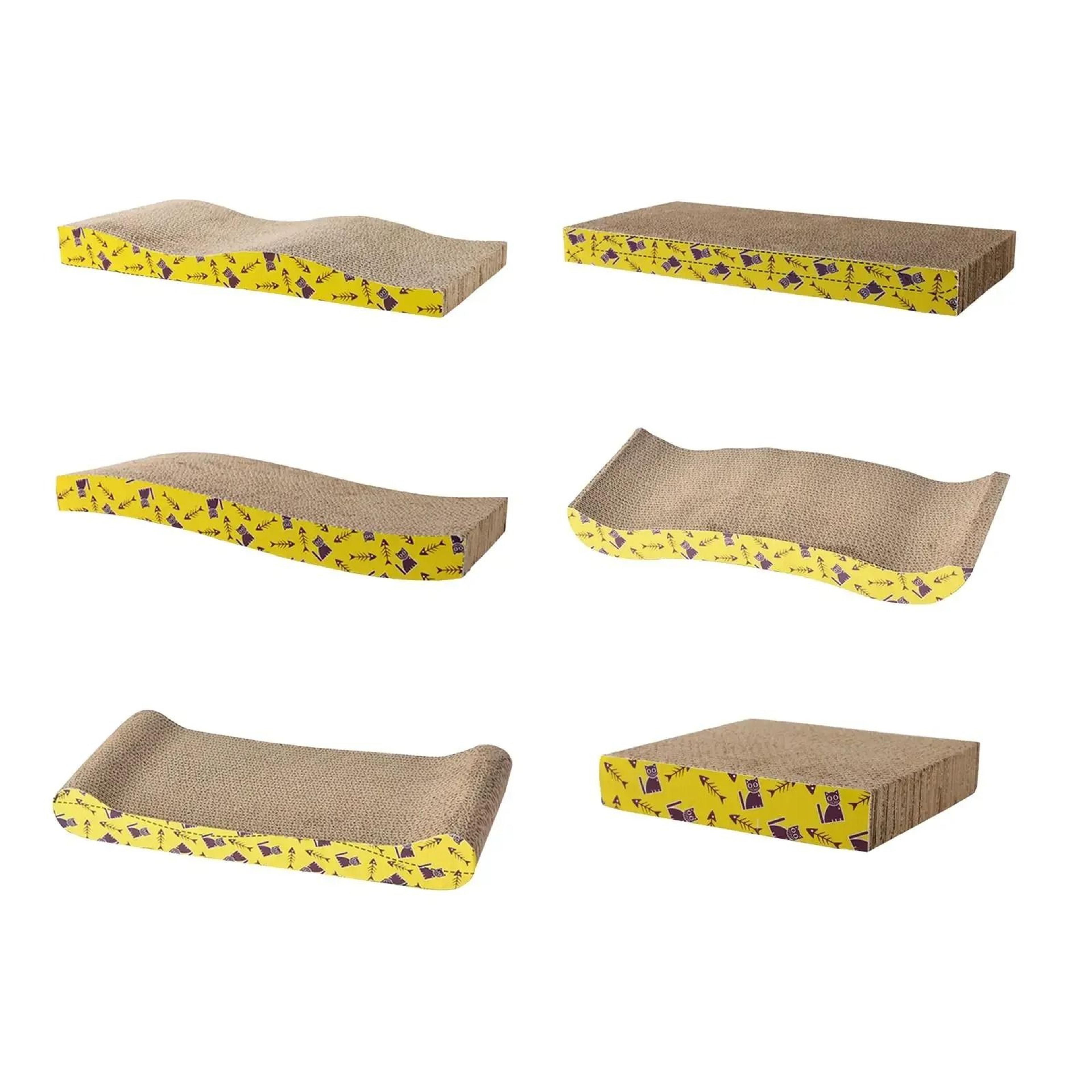 corrugated cardboard cat scratcher bed lounge for sleeping, playing & claw care