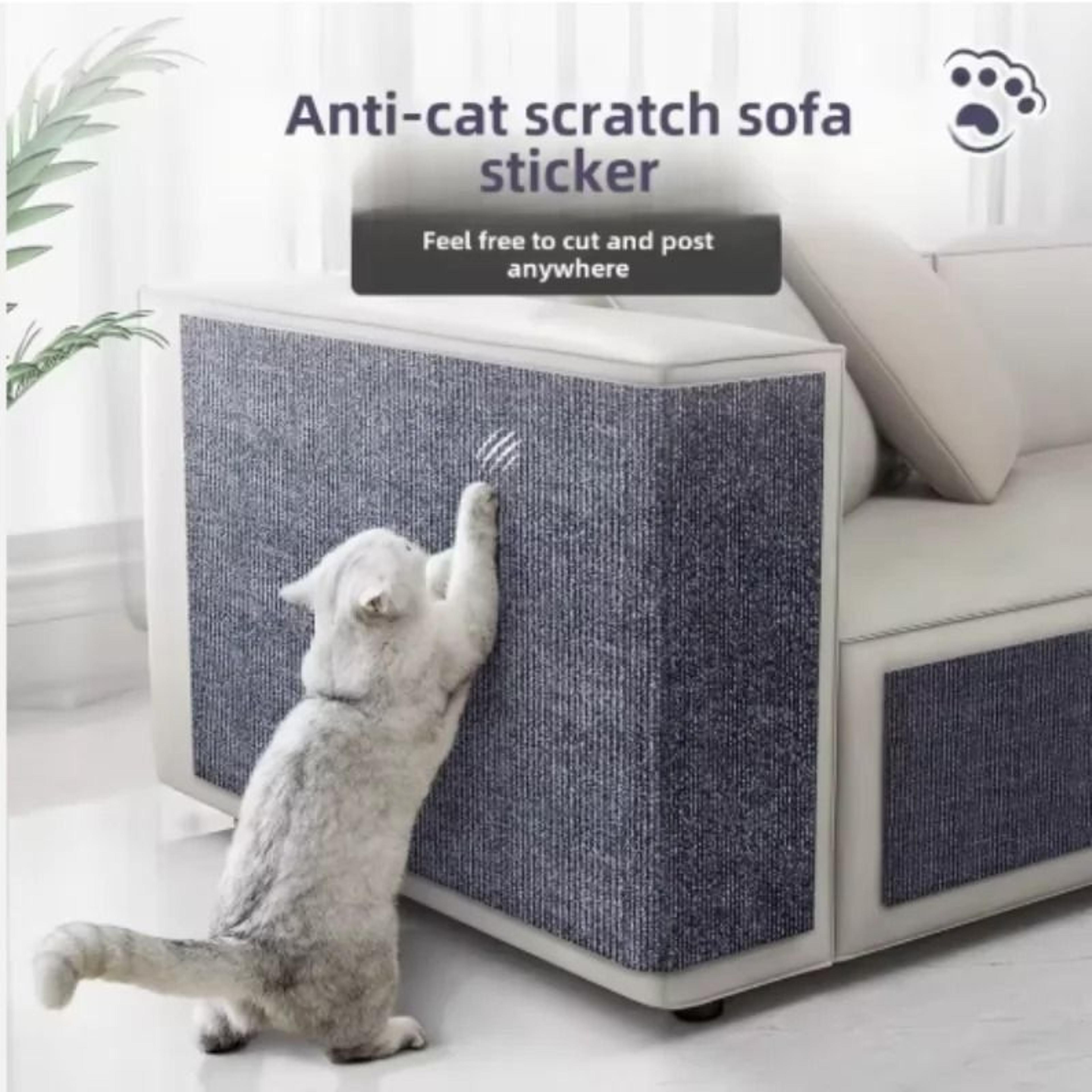 self-adhesive trimmable cat scratching mat for sofa & furniture protection