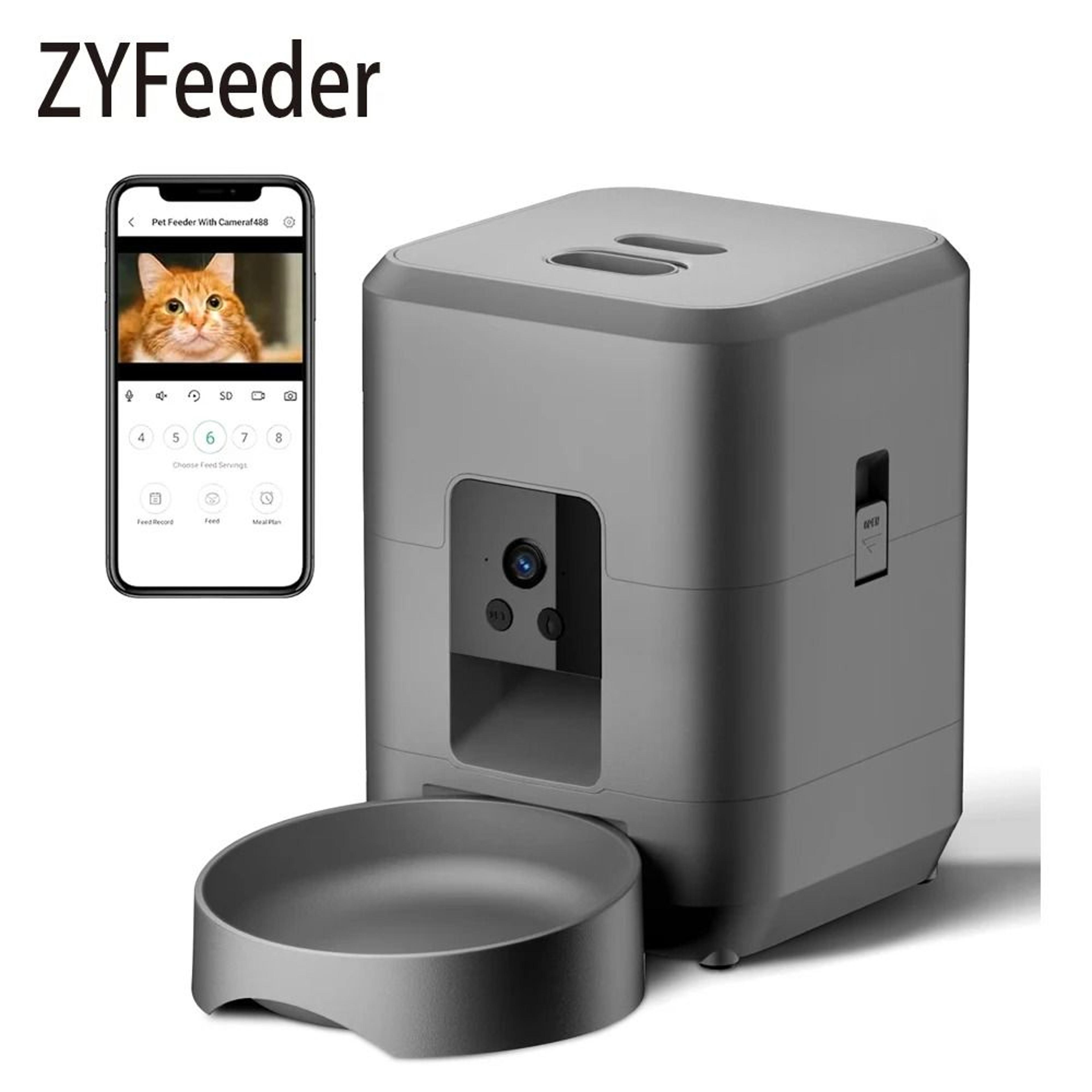 smartserve 2l wi-fi automatic pet feeder with camera for cats & dogs
