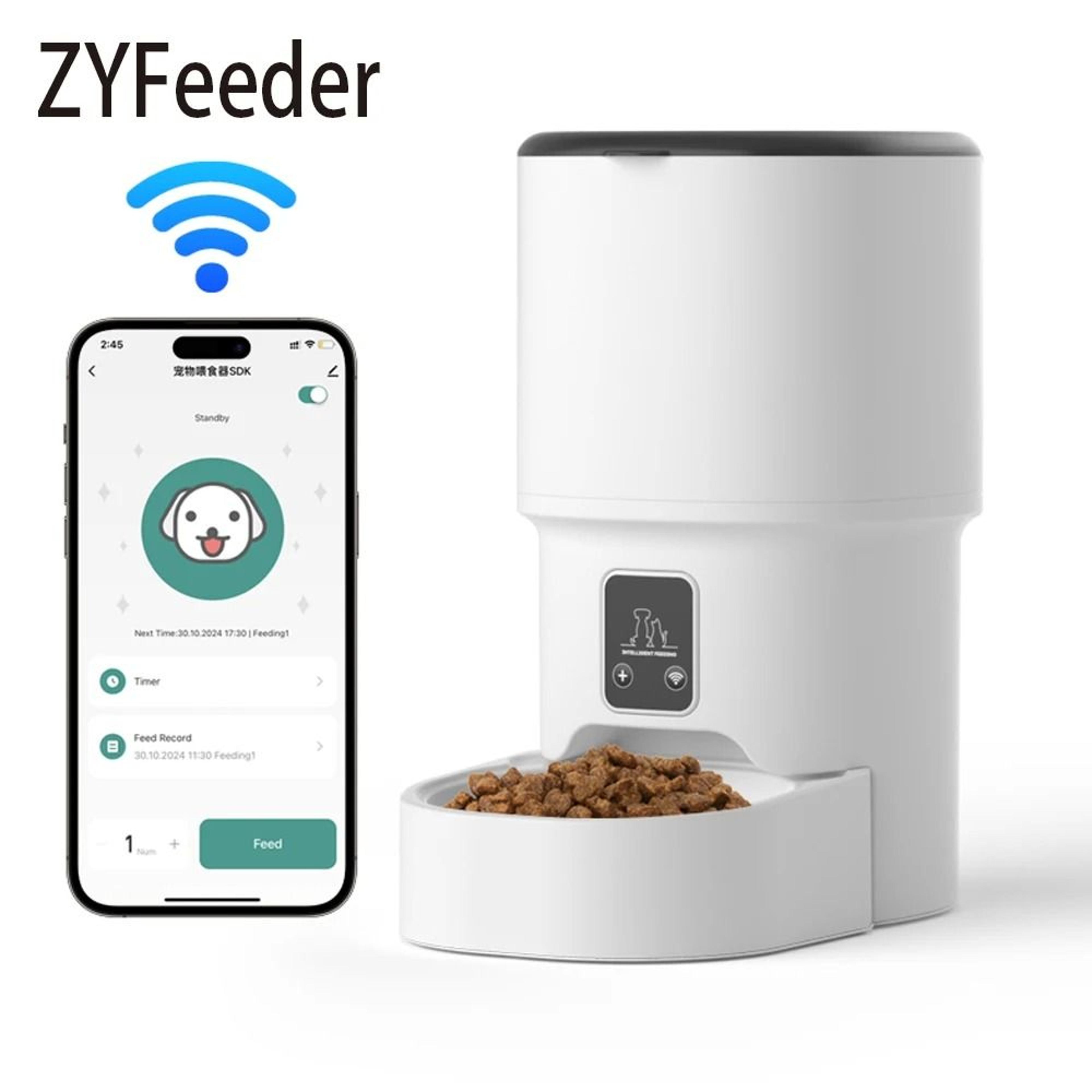 smartserve 4l wifi automatic pet feeder for cats & dogs with app control