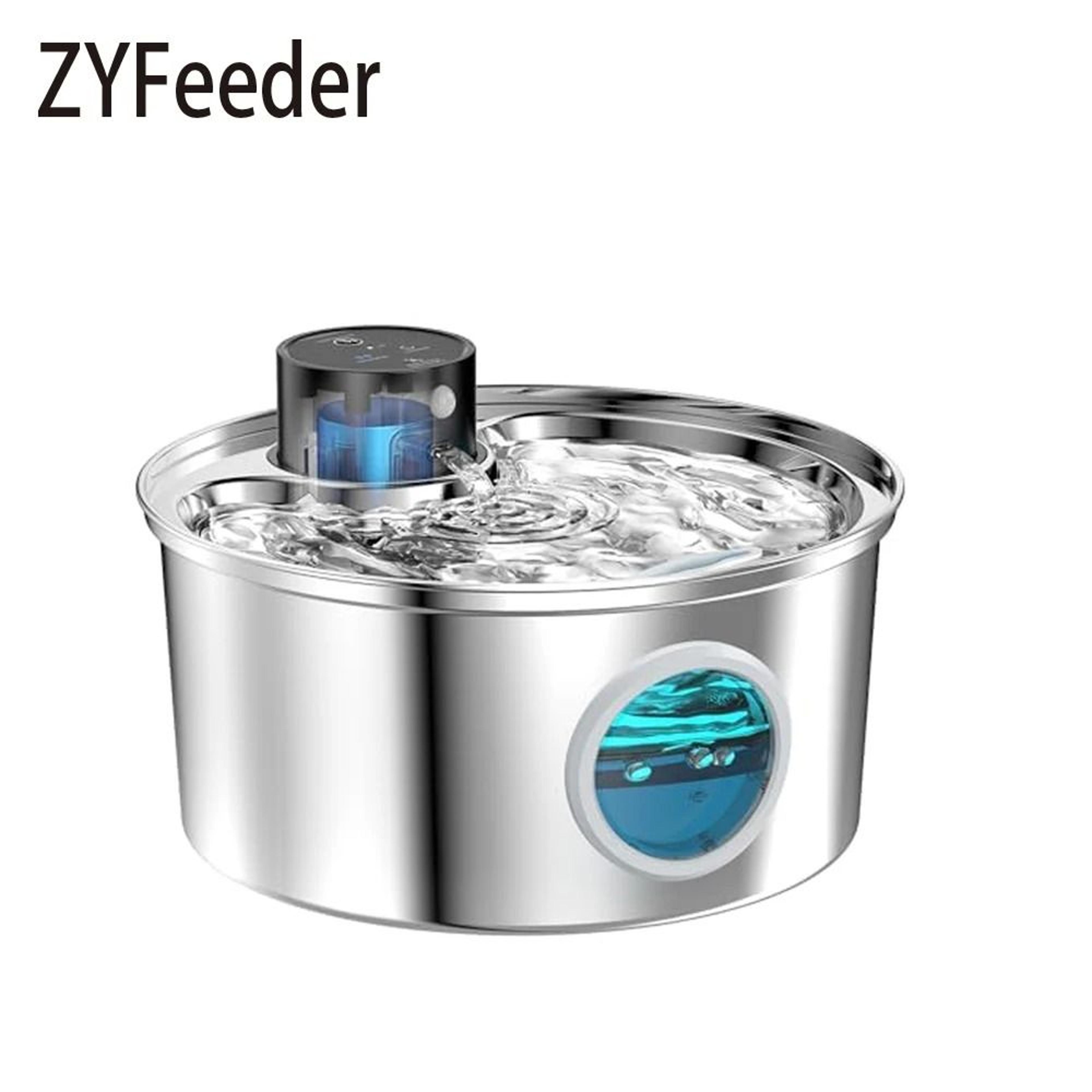 hydraflow 3.2l cordless stainless steel pet water fountain with motion sensor