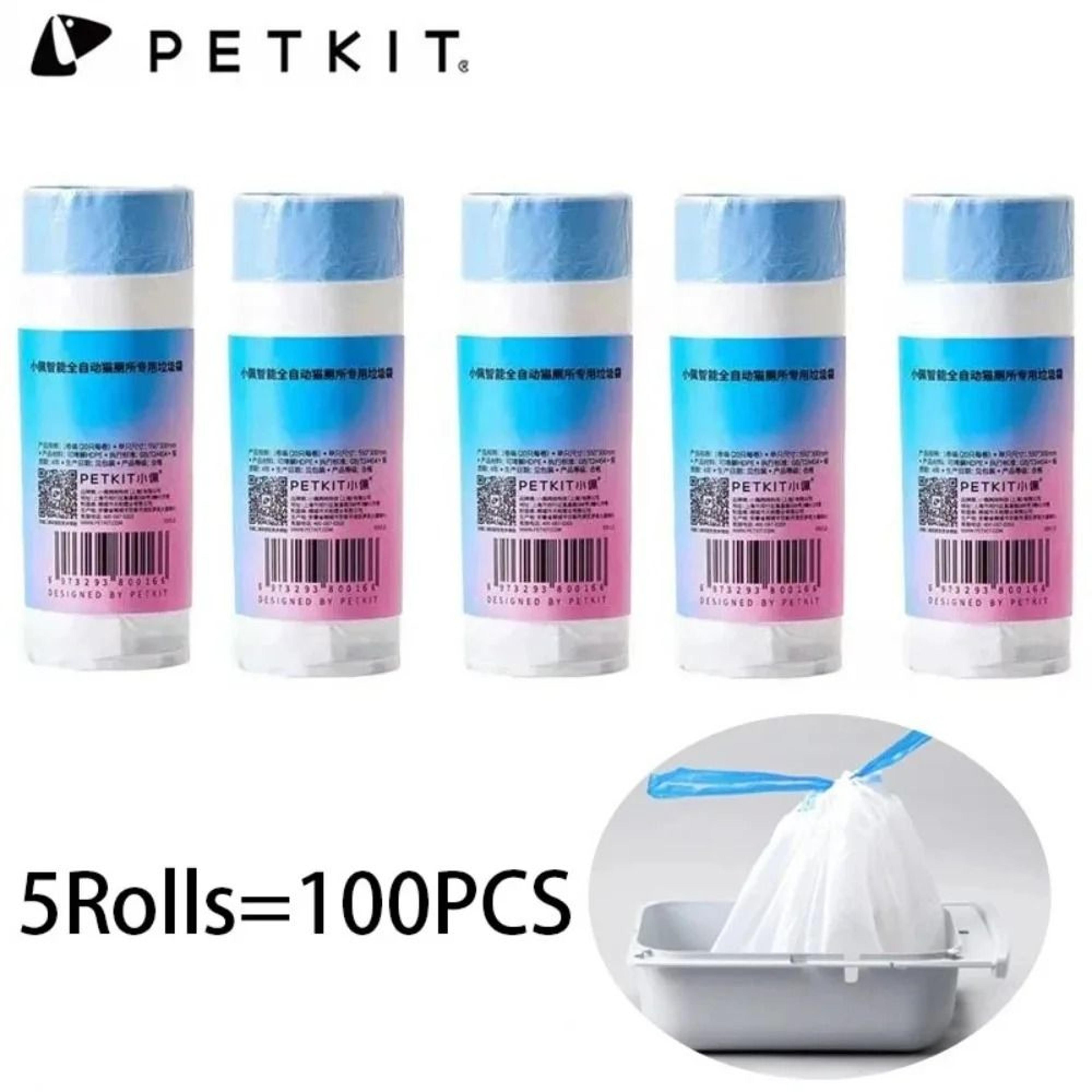 petkit smart cat litter box waste bags replacement roll (20pcs)