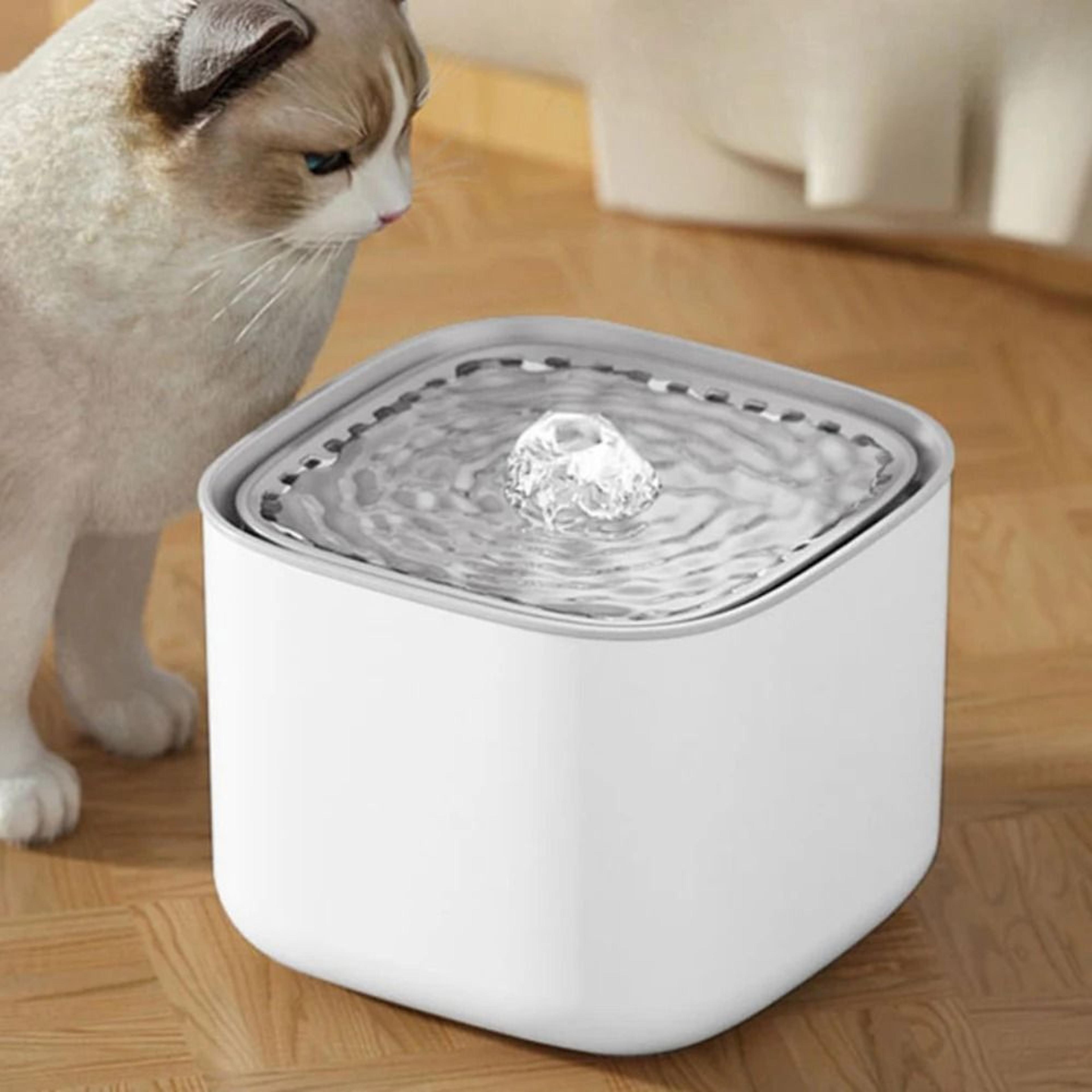 3l ultra-quiet cat water fountain with multi-layer filtration system