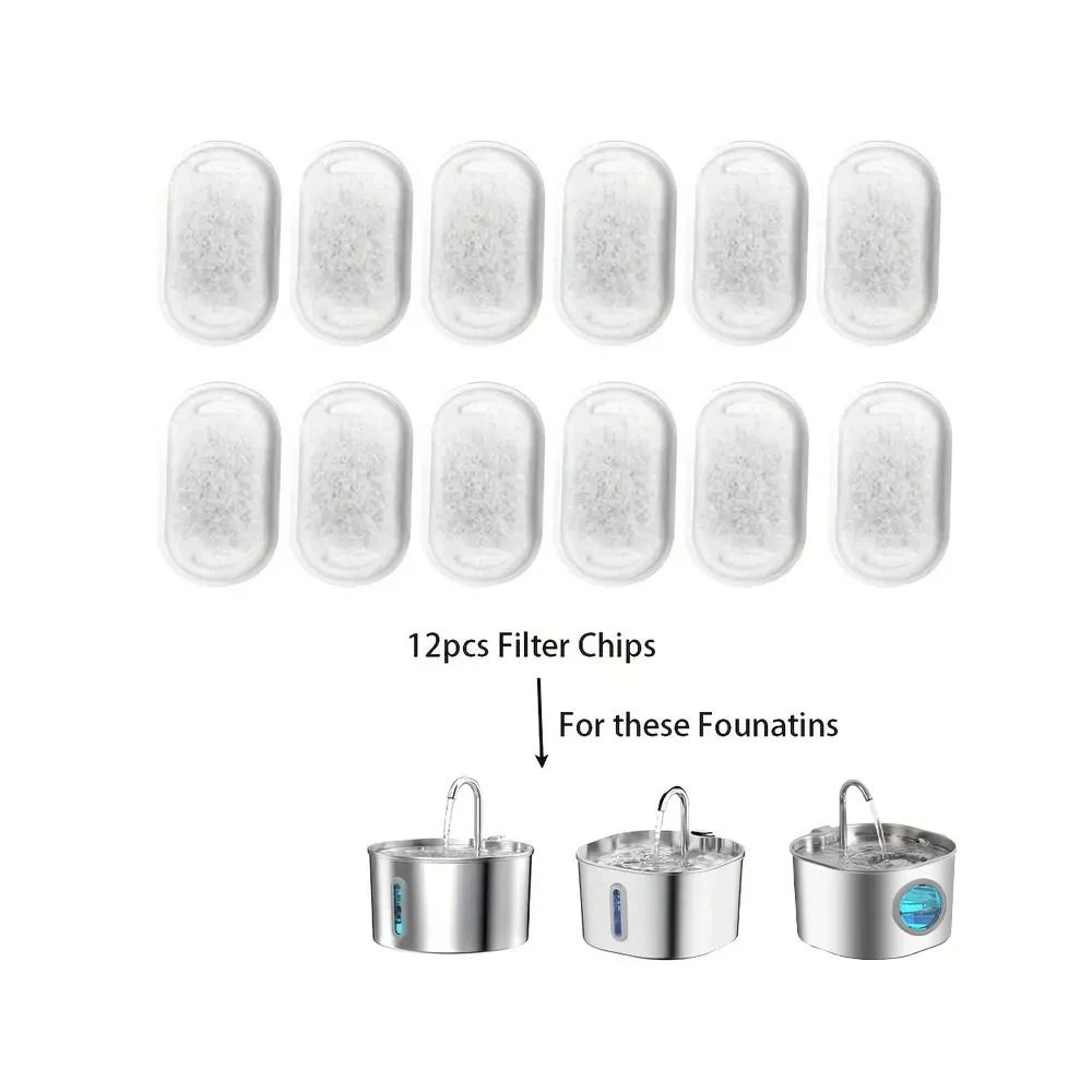 premium cat water fountain replacement filters 12/24 pack for automatic pet water dispensers