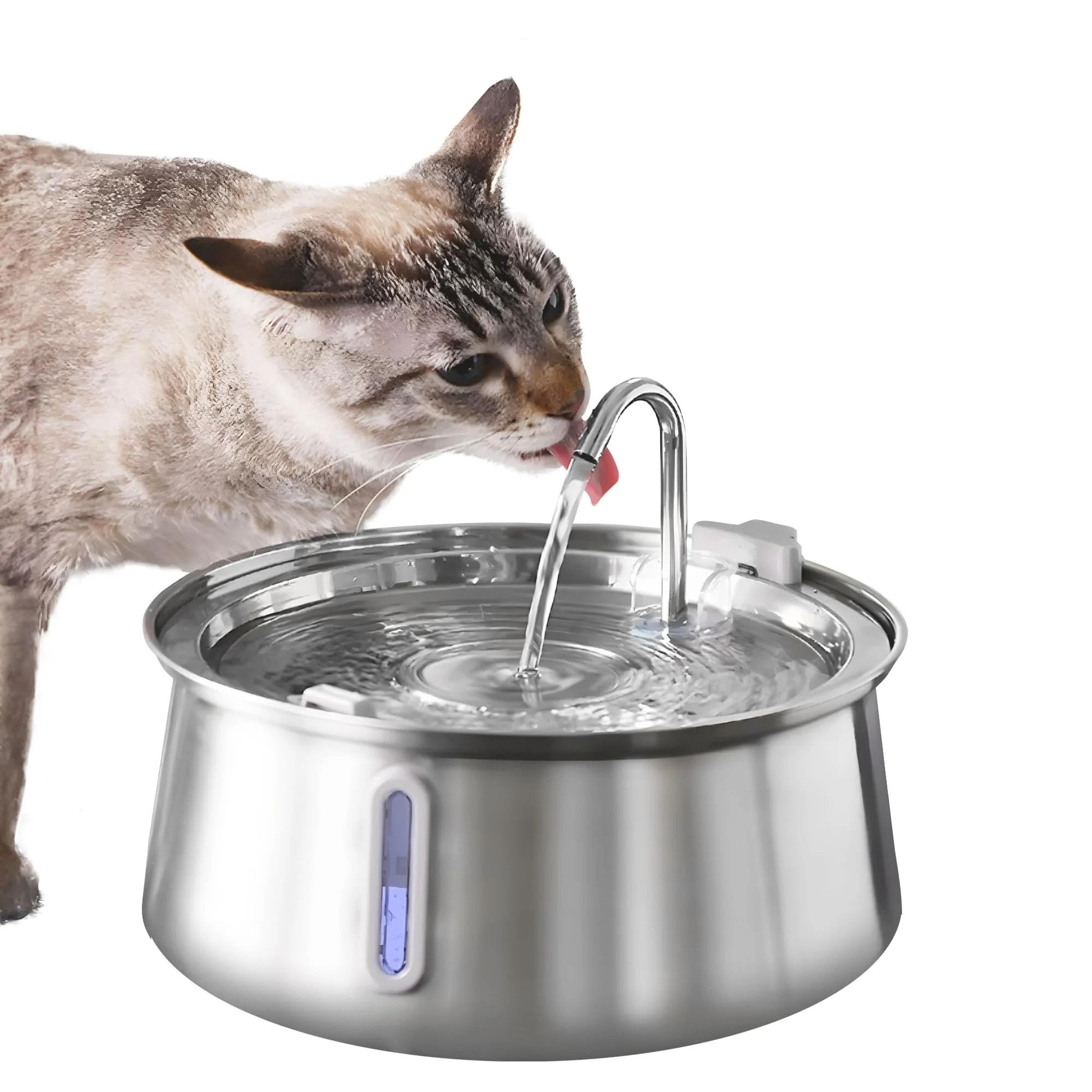 pureflow 4l stainless steel automatic pet water fountain for cats & dogs