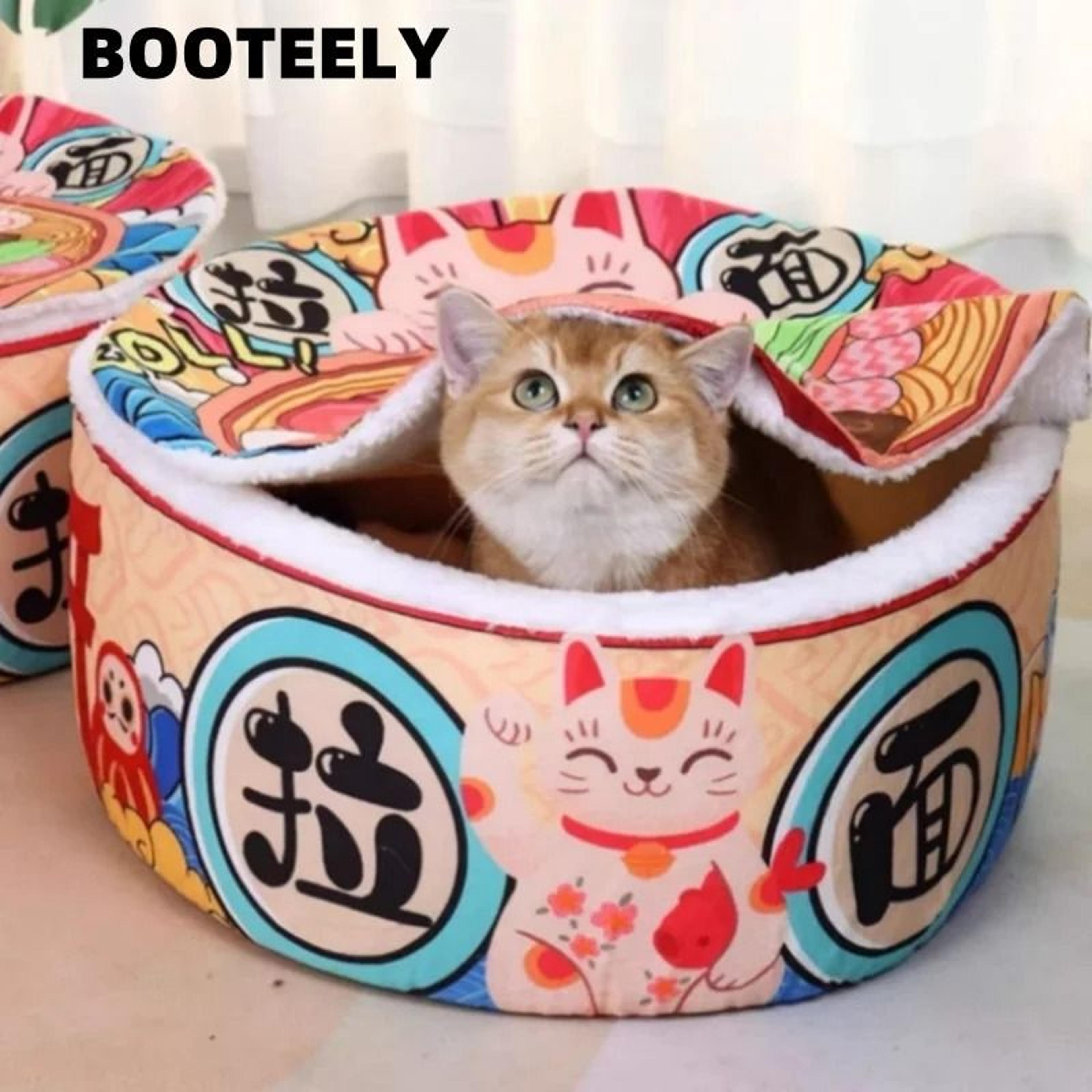 cupnest cozy noodle pet house bed for cats & small dogs