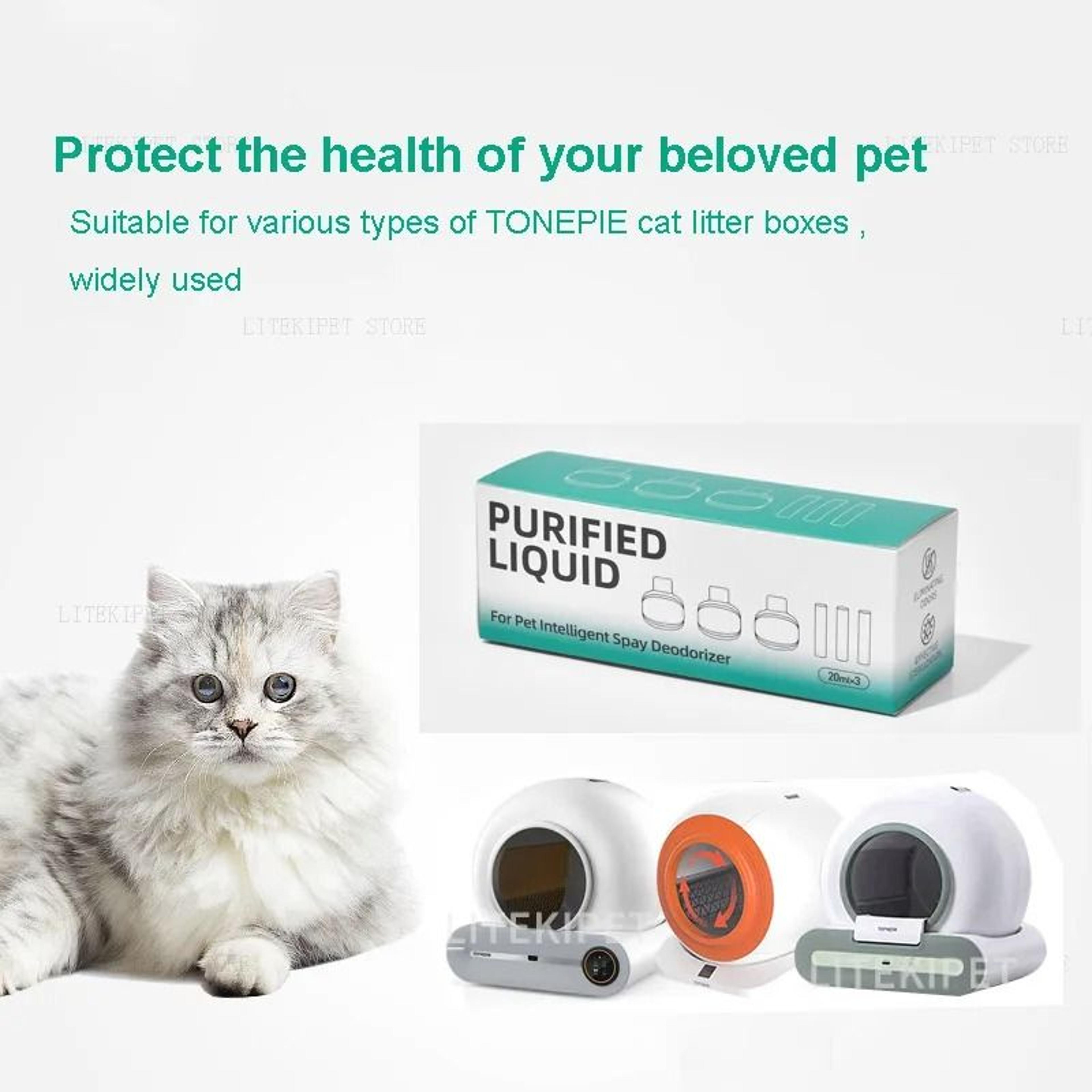 pureguard concentrated deodorizing & sterilizing liquid for tonepie automatic cat litter box