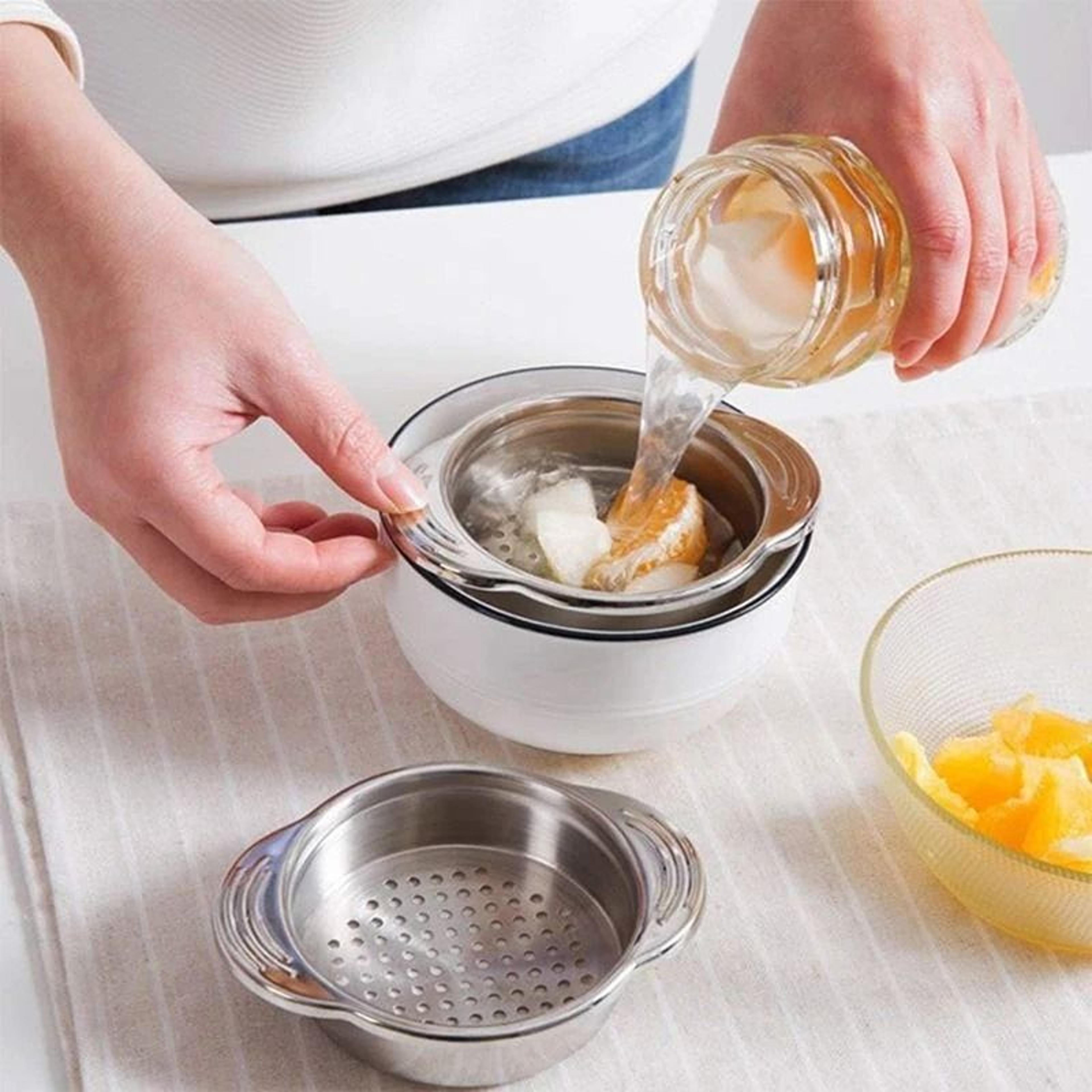 drainpro stainless steel can strainer – easy oil & liquid draining tool for canned foods