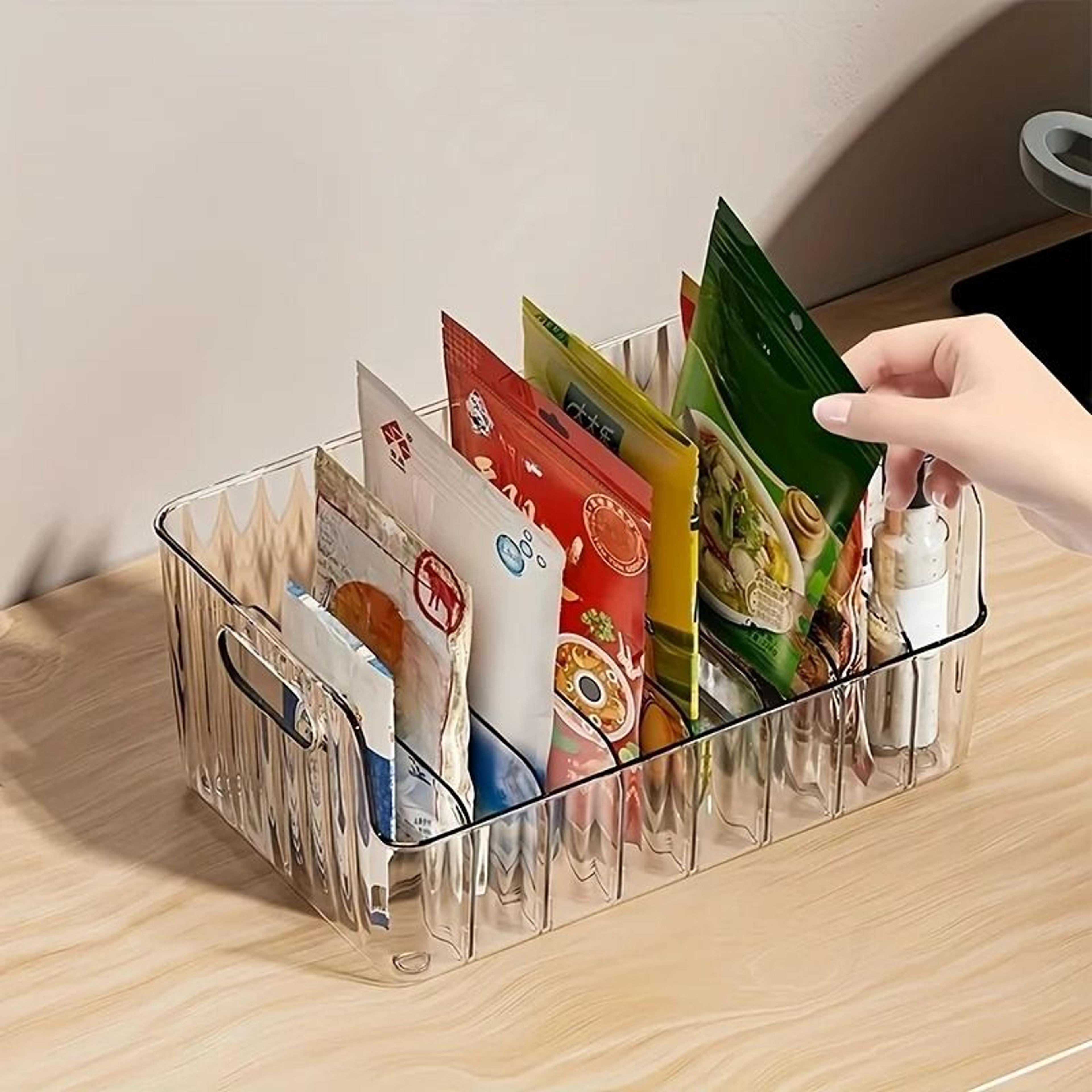 6-compartment detachable spice organizer rack – large capacity spice rack organizer for fridge, cabinet & countertop sto