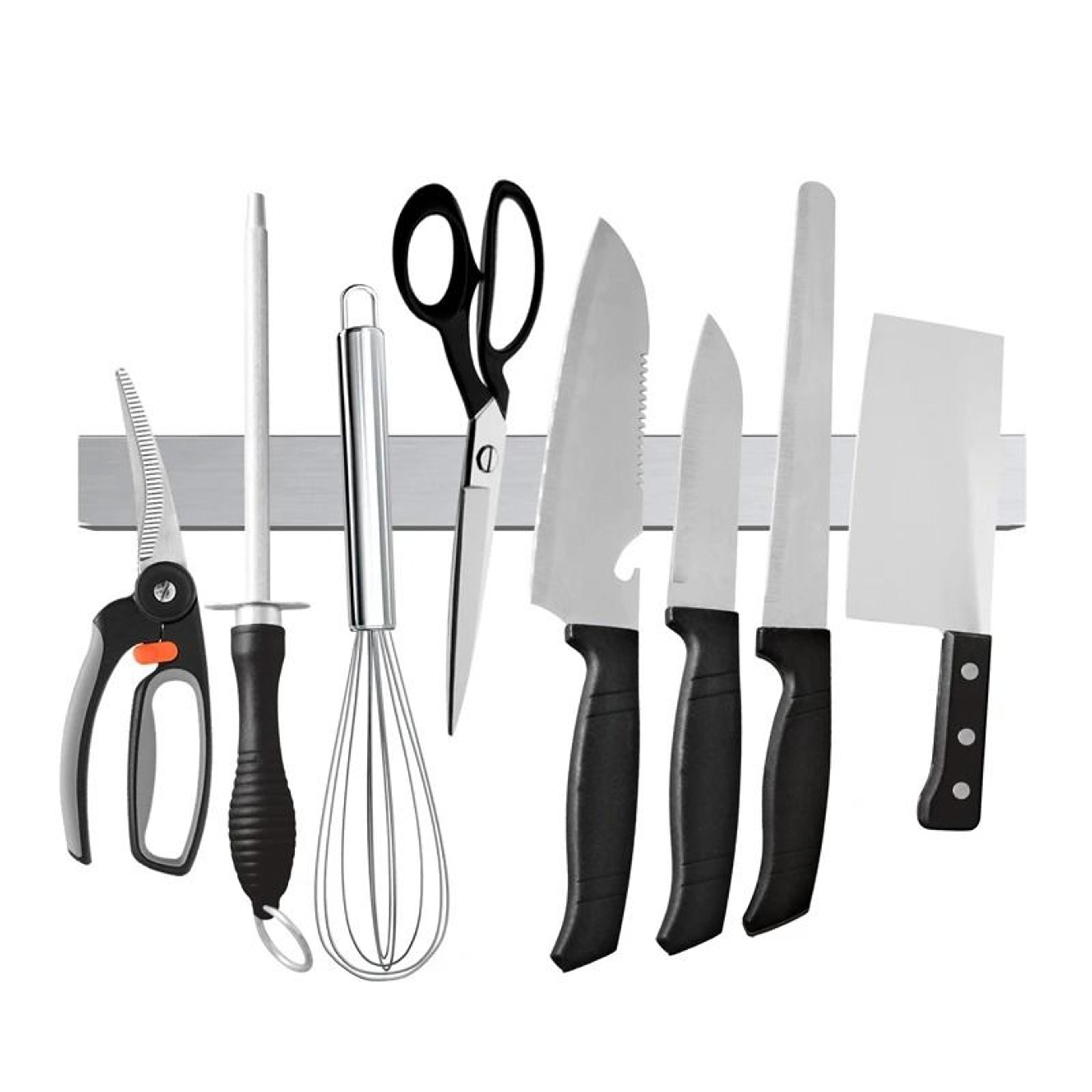 lmetjma stainless steel magnetic knife holder strip for secure kitchen knife storage