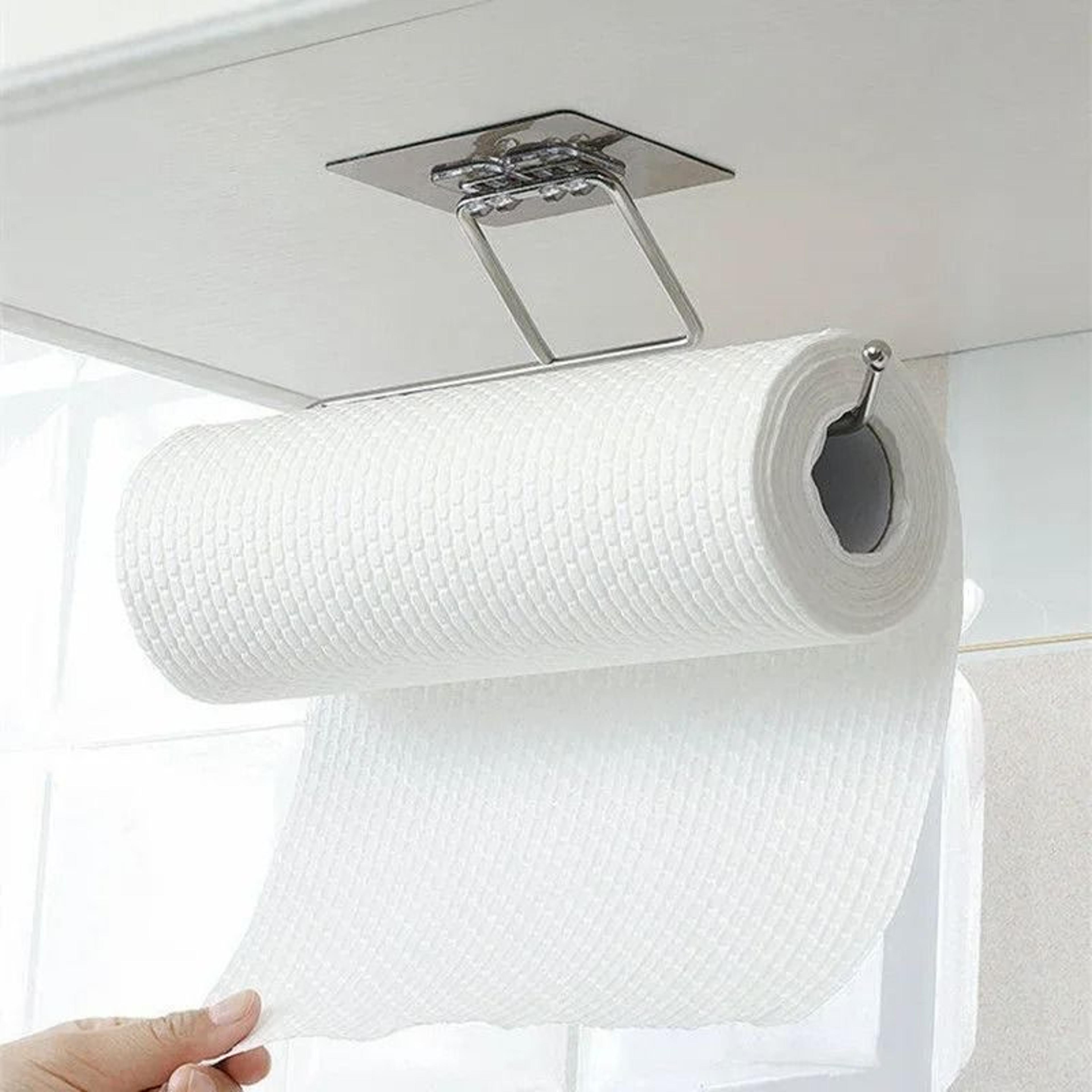 self-adhesive under cabinet paper towel holder