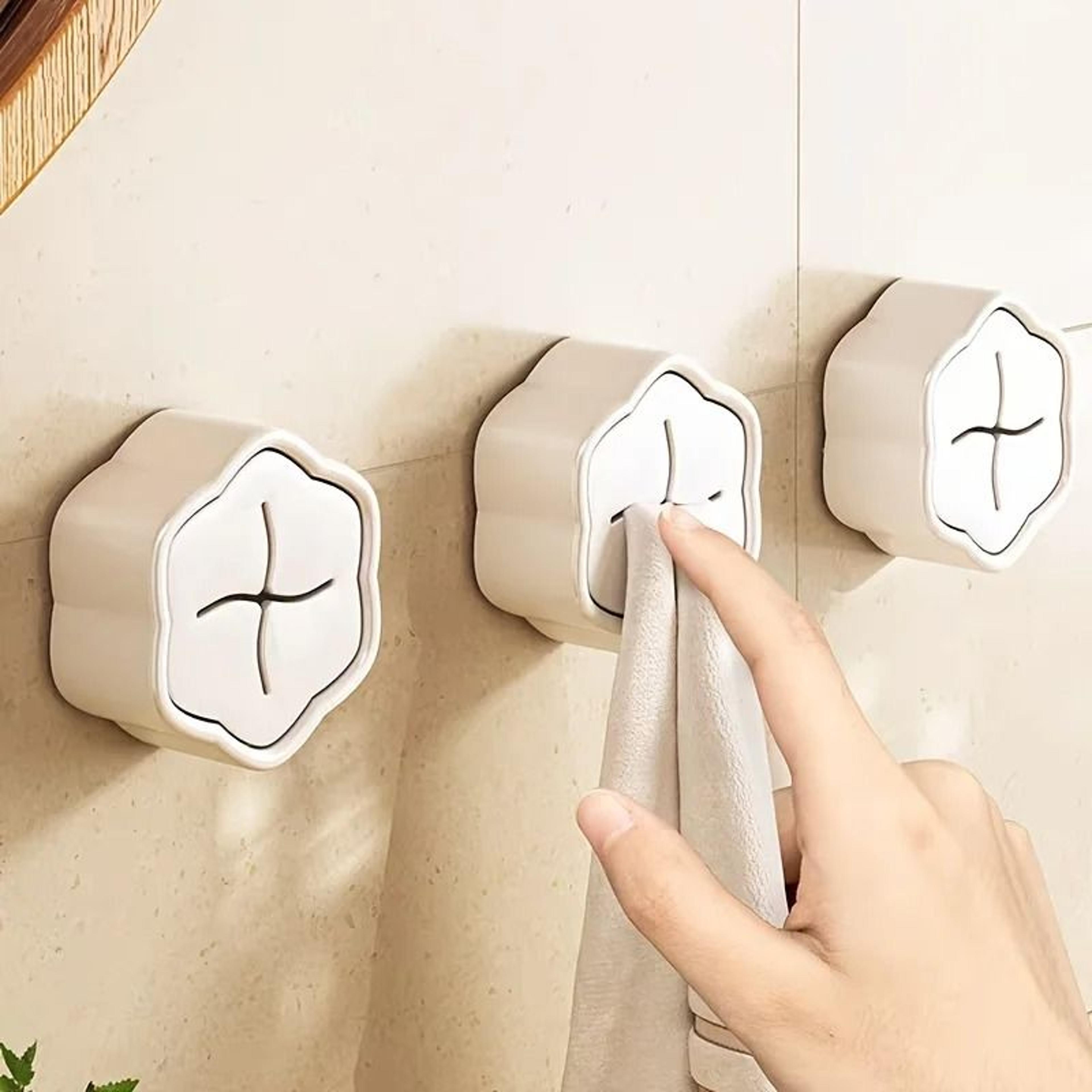 self adhesive towel holder hook for kitchen & bathroom organization
