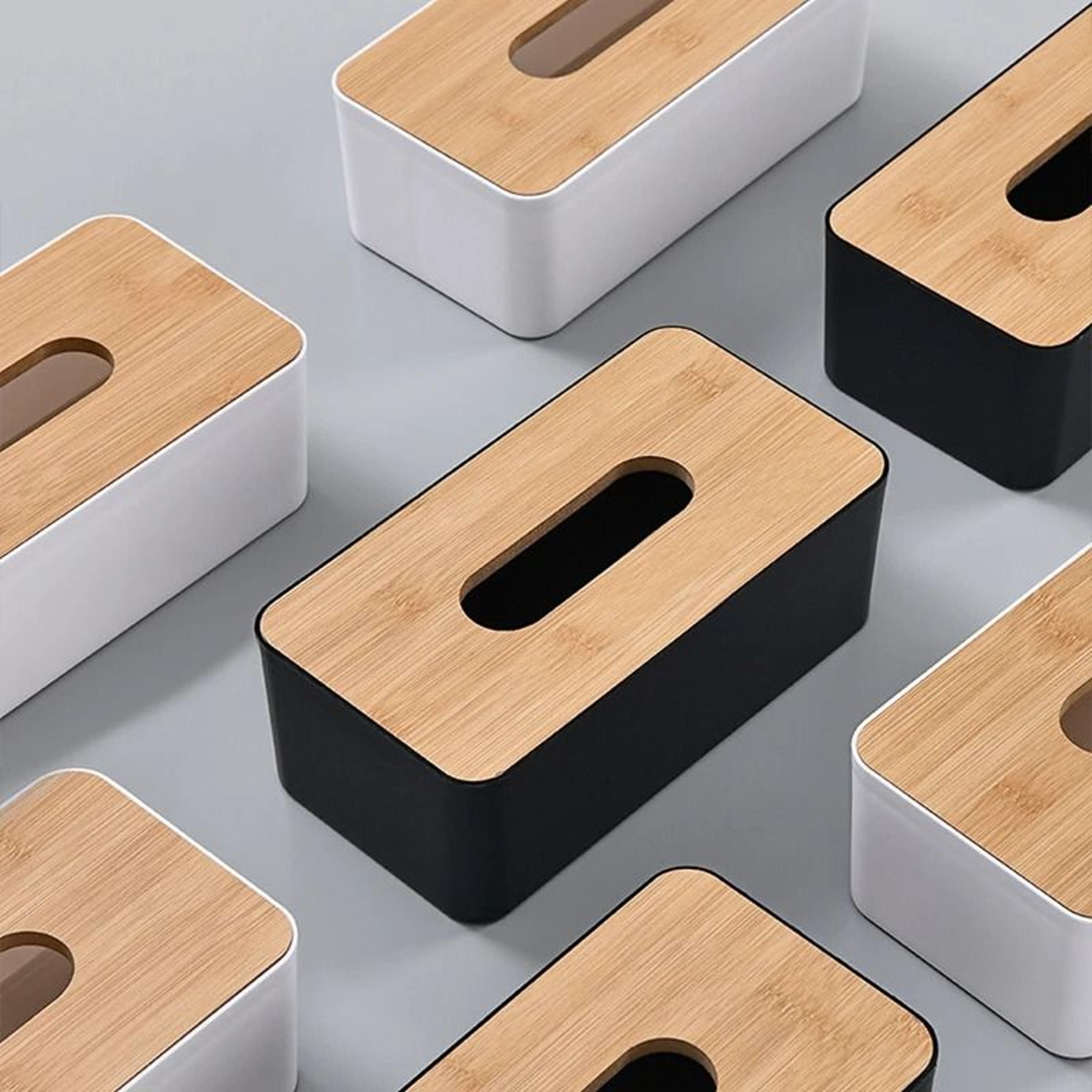 minimalist plastic tissue box cover for dining table, living room, bathroom & home organization