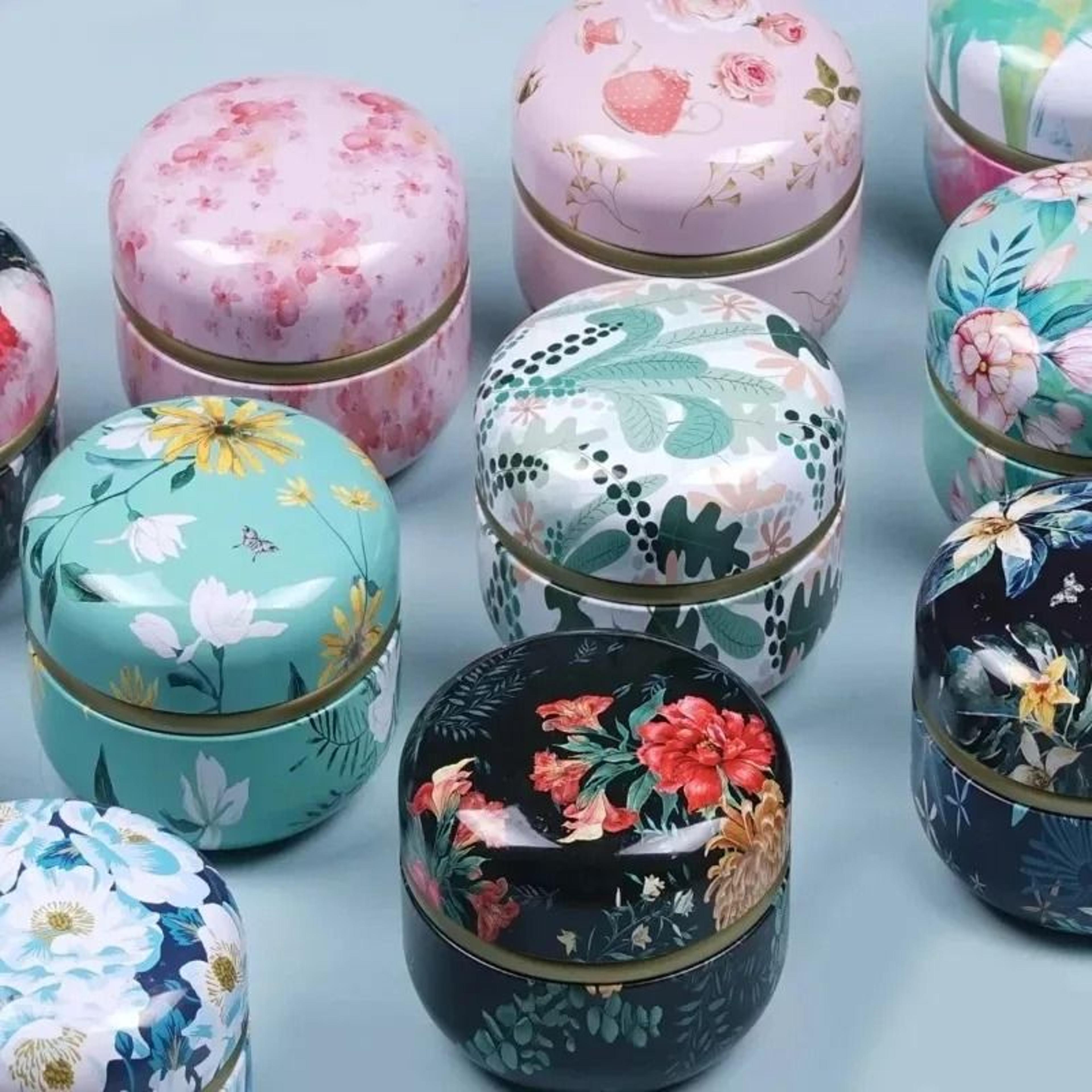 multi purpose tea storage canister with lid for tea, candy, snacks & kitchen organization
