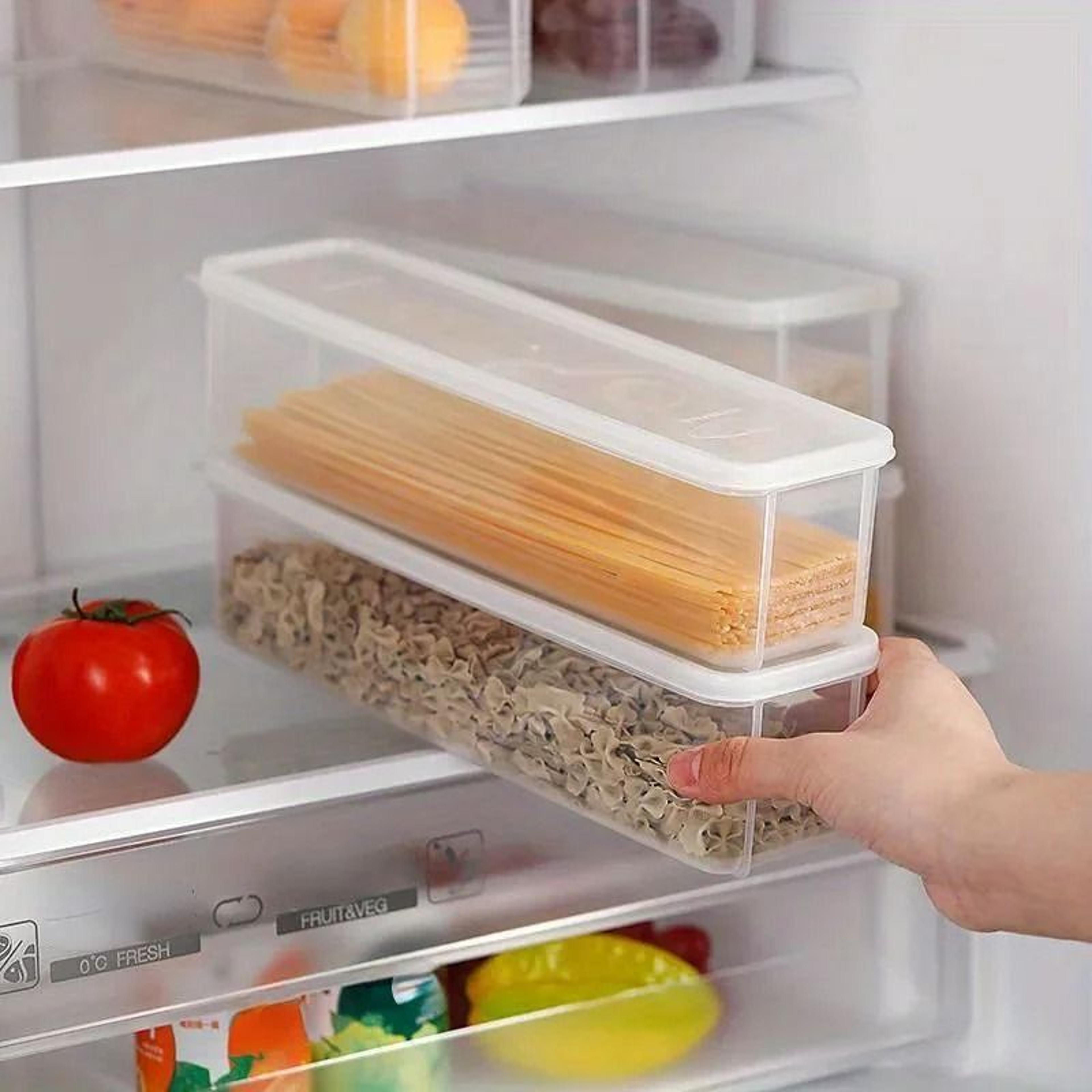 airtight spaghetti storage container tall pasta keeper & dry food organizer with lid