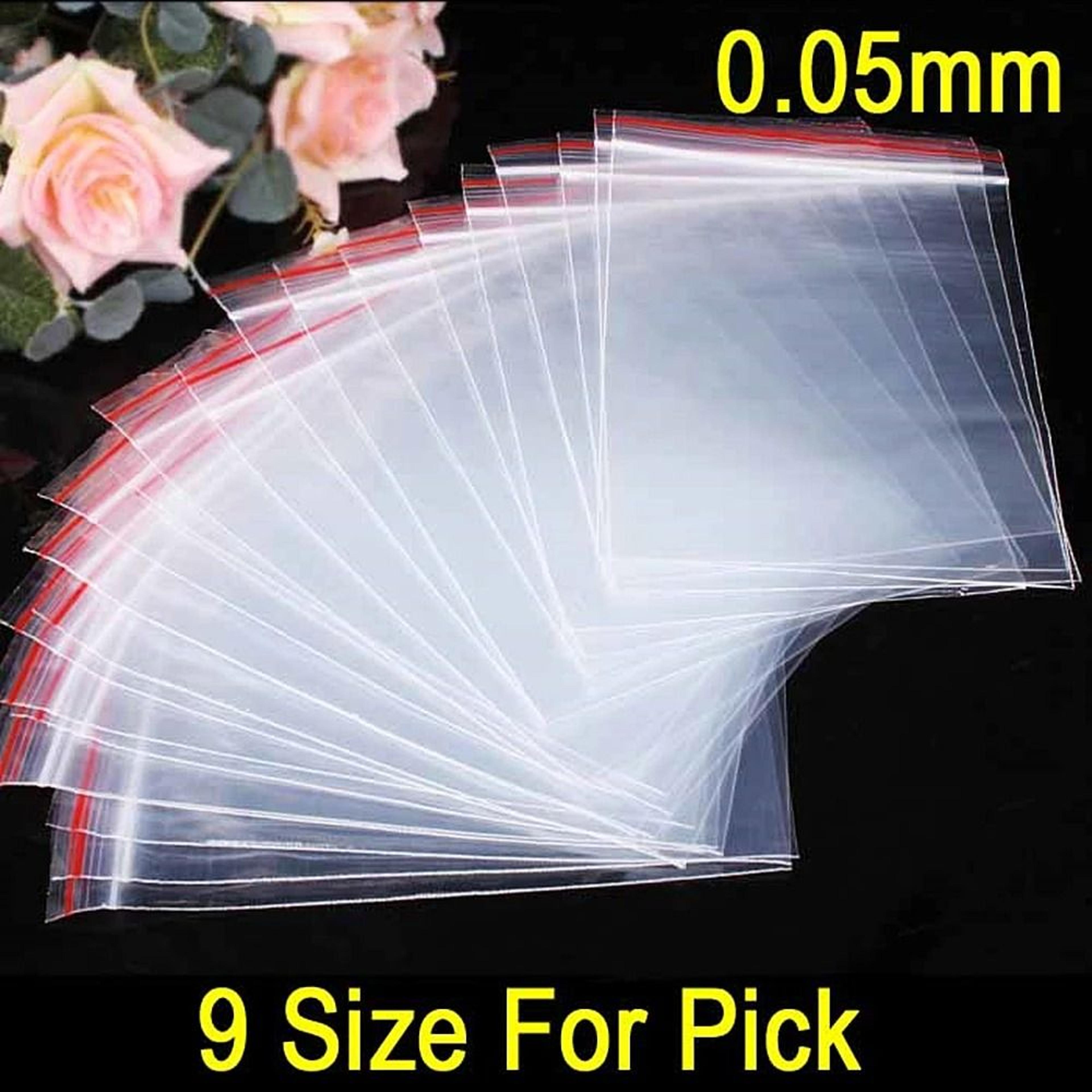 100 pack resealable clear zip lock plastic storage bags for jewelry, crafts, small parts & food storage