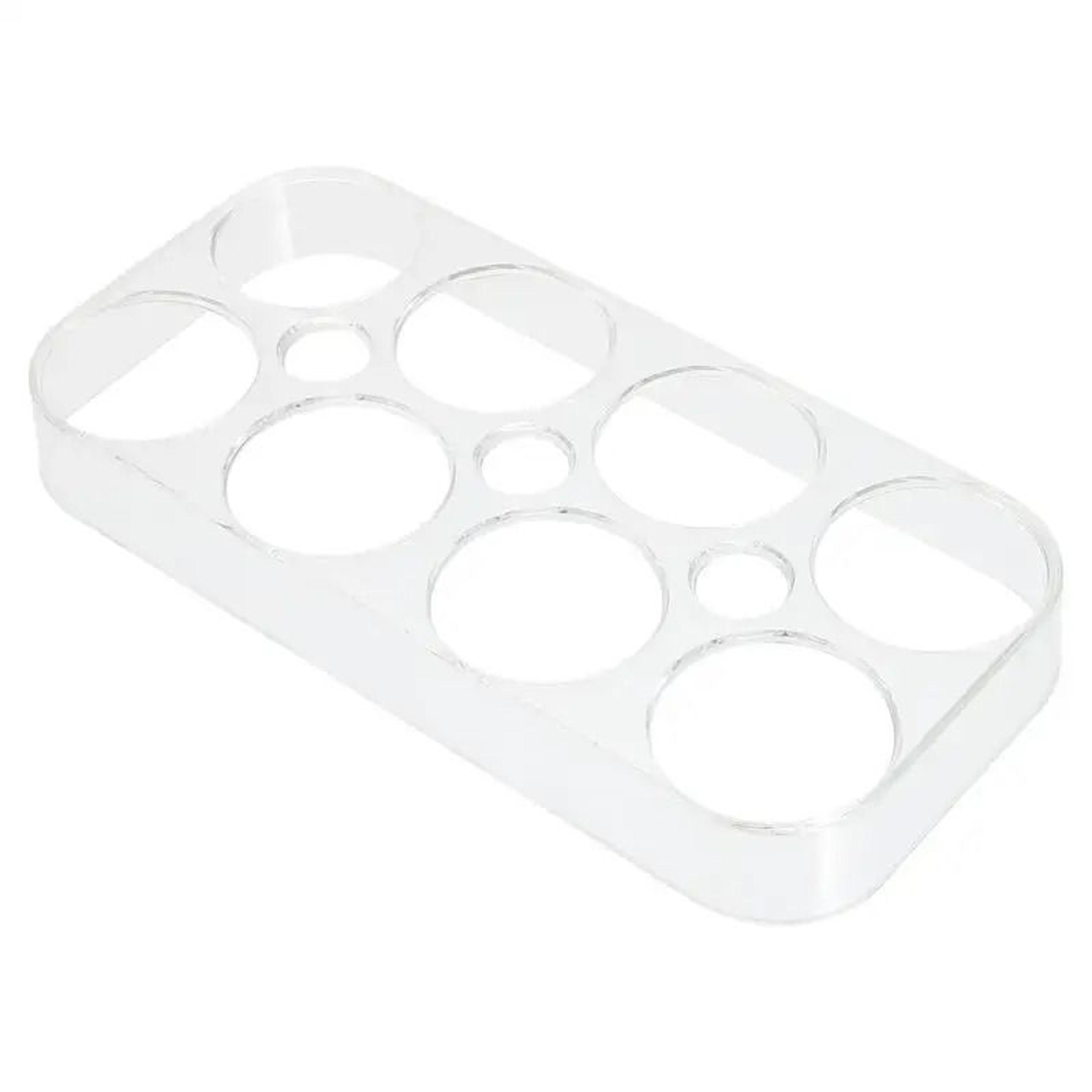 6/8 grid refrigerator egg storage container with clear lid and stackable egg holder tray