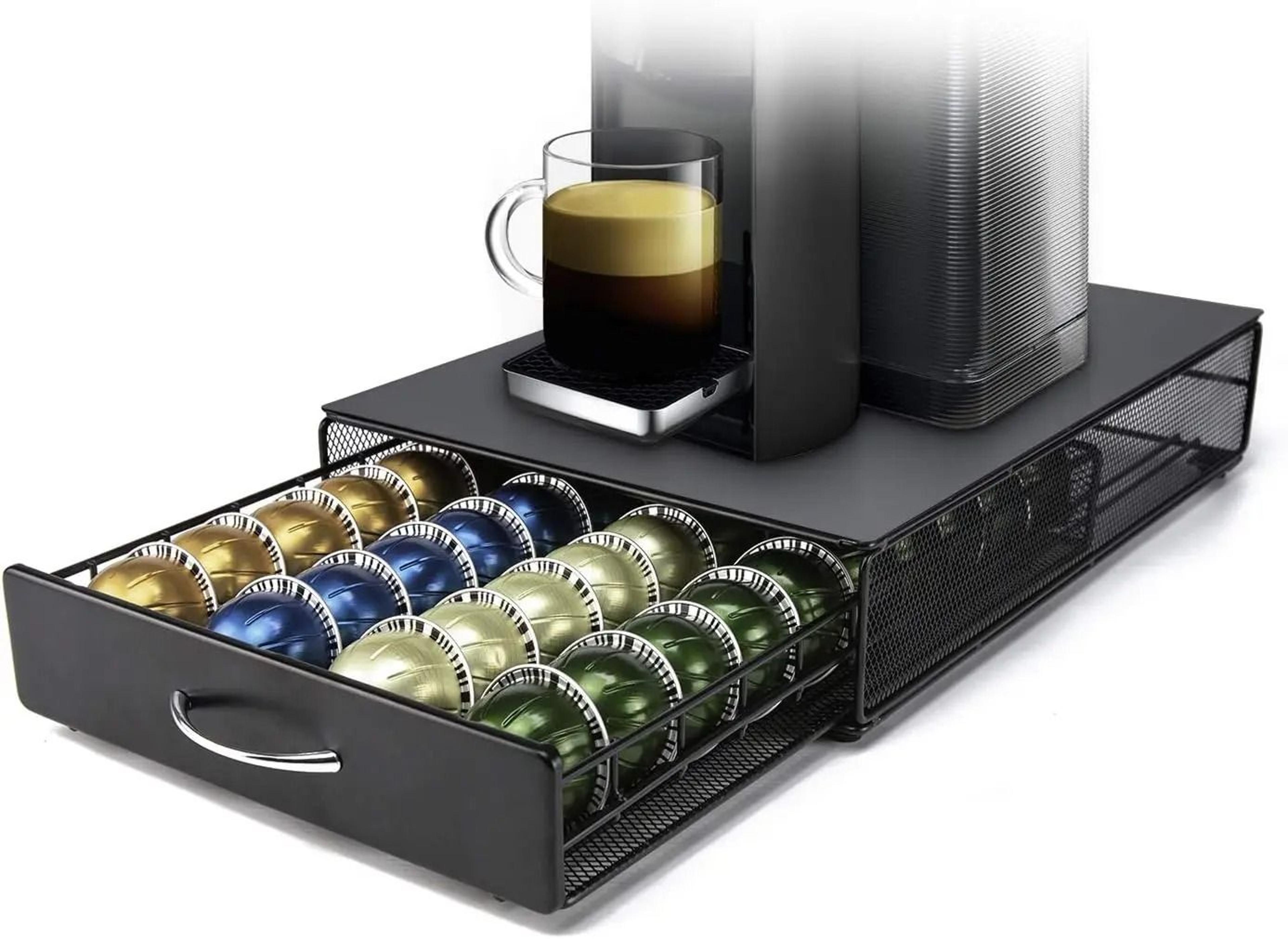 40 capsule vertuo coffee pod storage drawer metal organizer for nespresso vertuo capsules