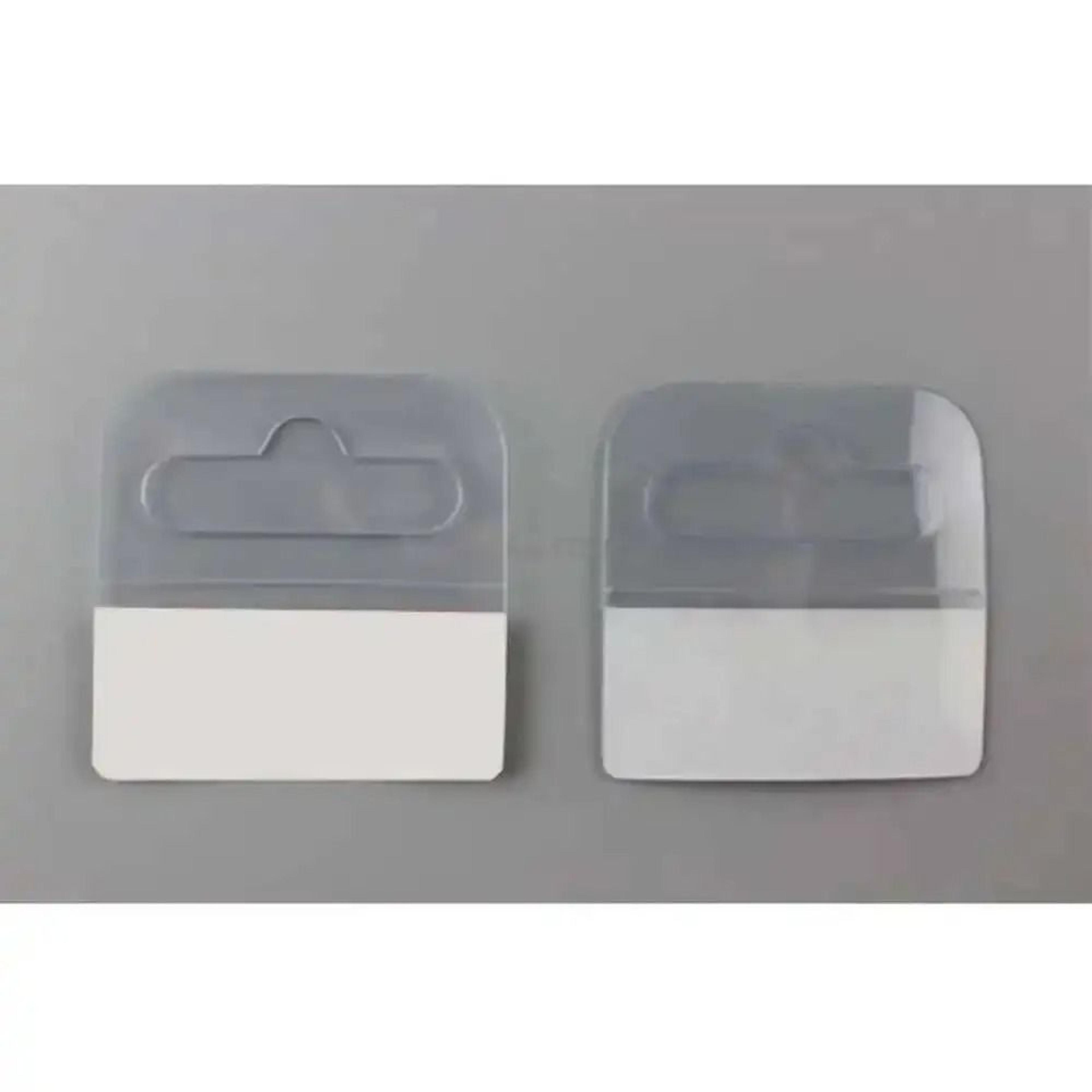 100 pack self adhesive hanging tabs for retail display
