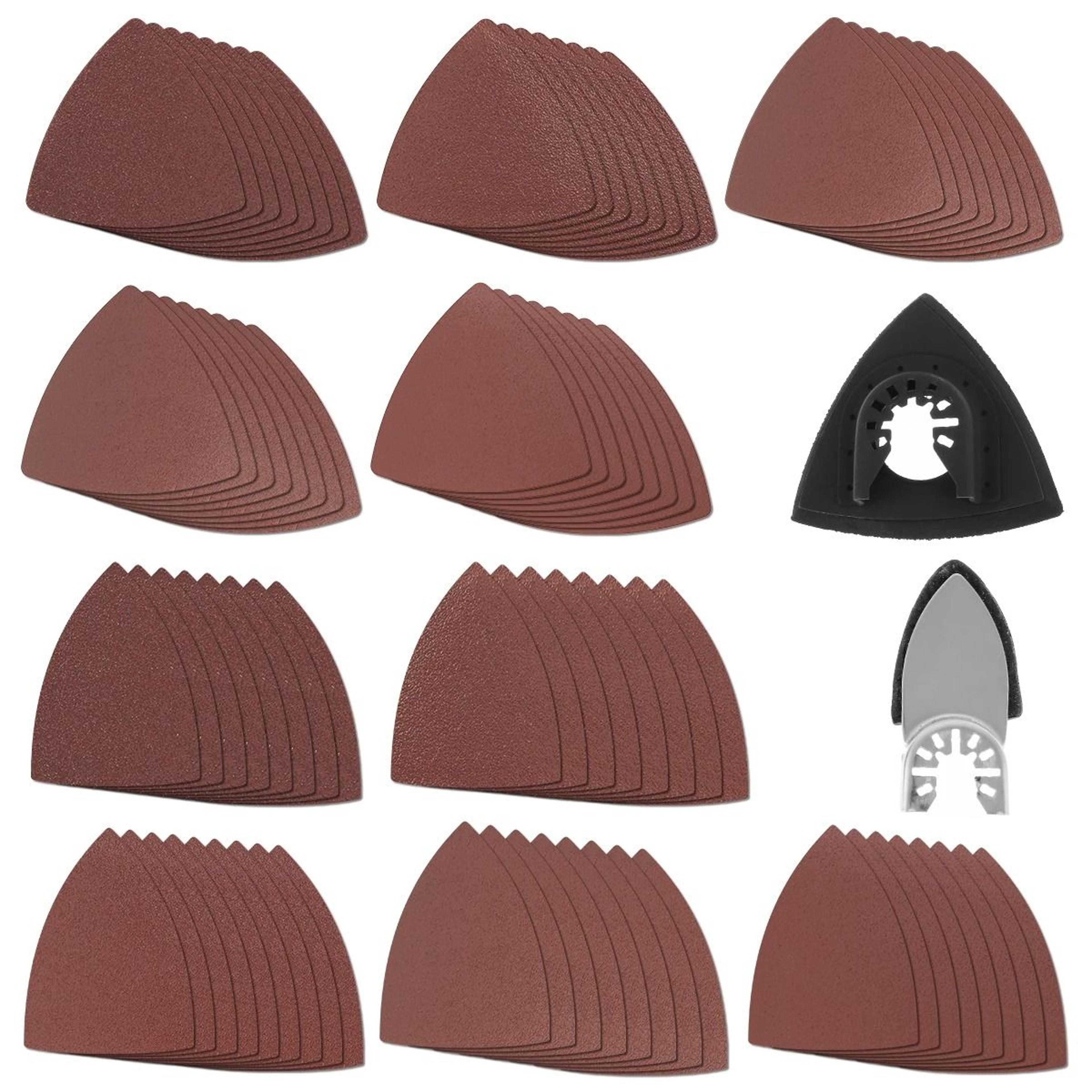 82 piece multi tool sanding pad set assorted grit sandpaper