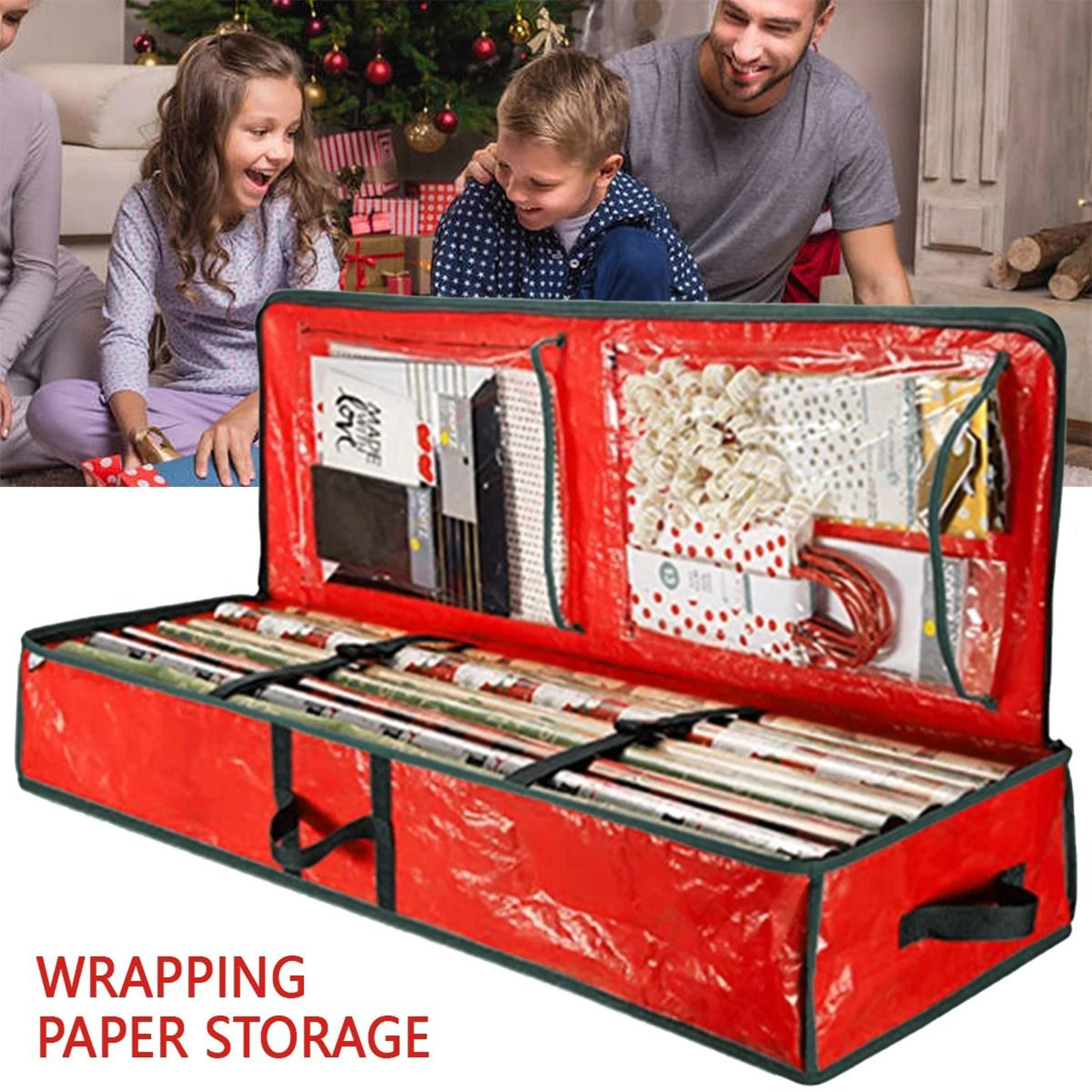 christmas gift wrap storage organizer bag