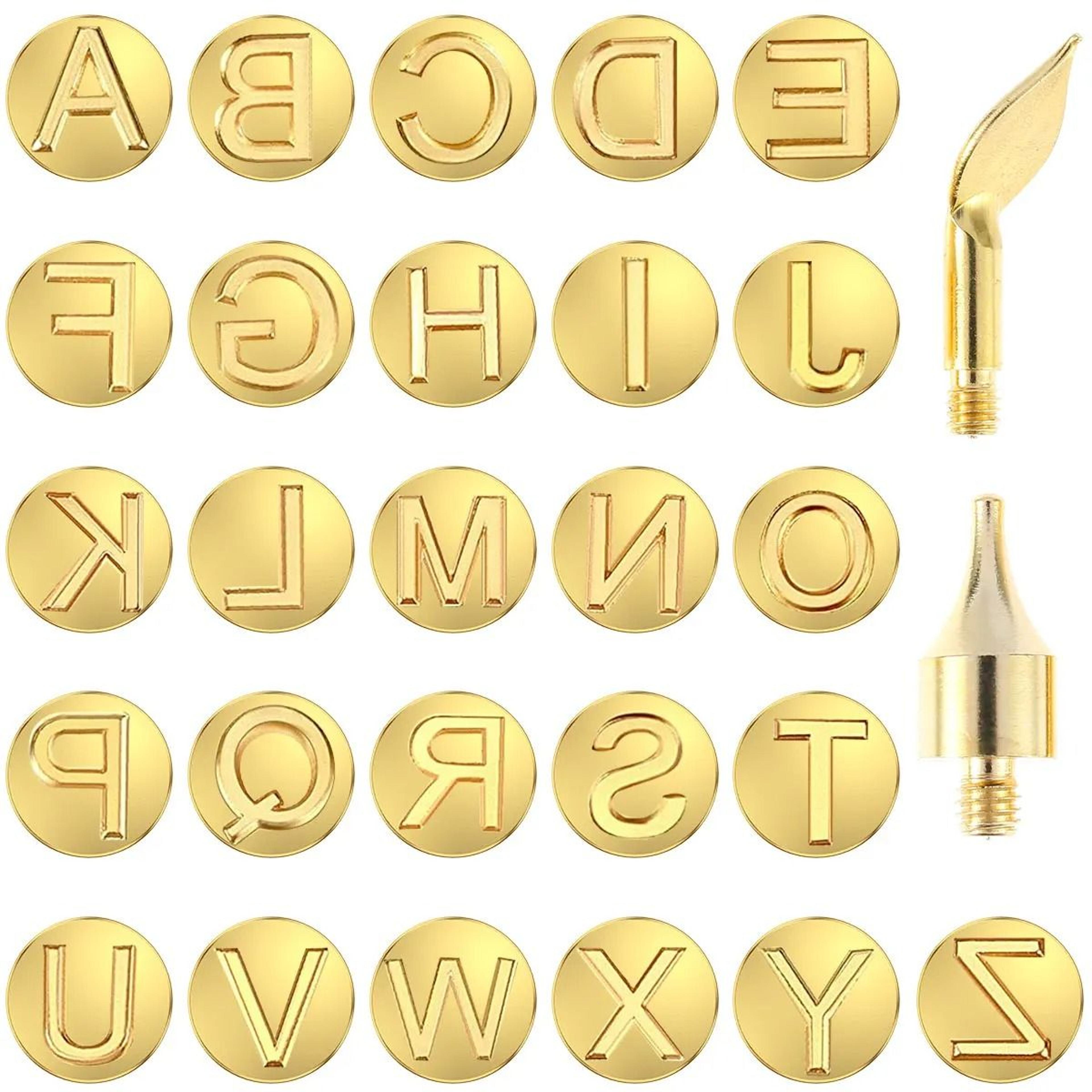 wood burning alphabet tip set